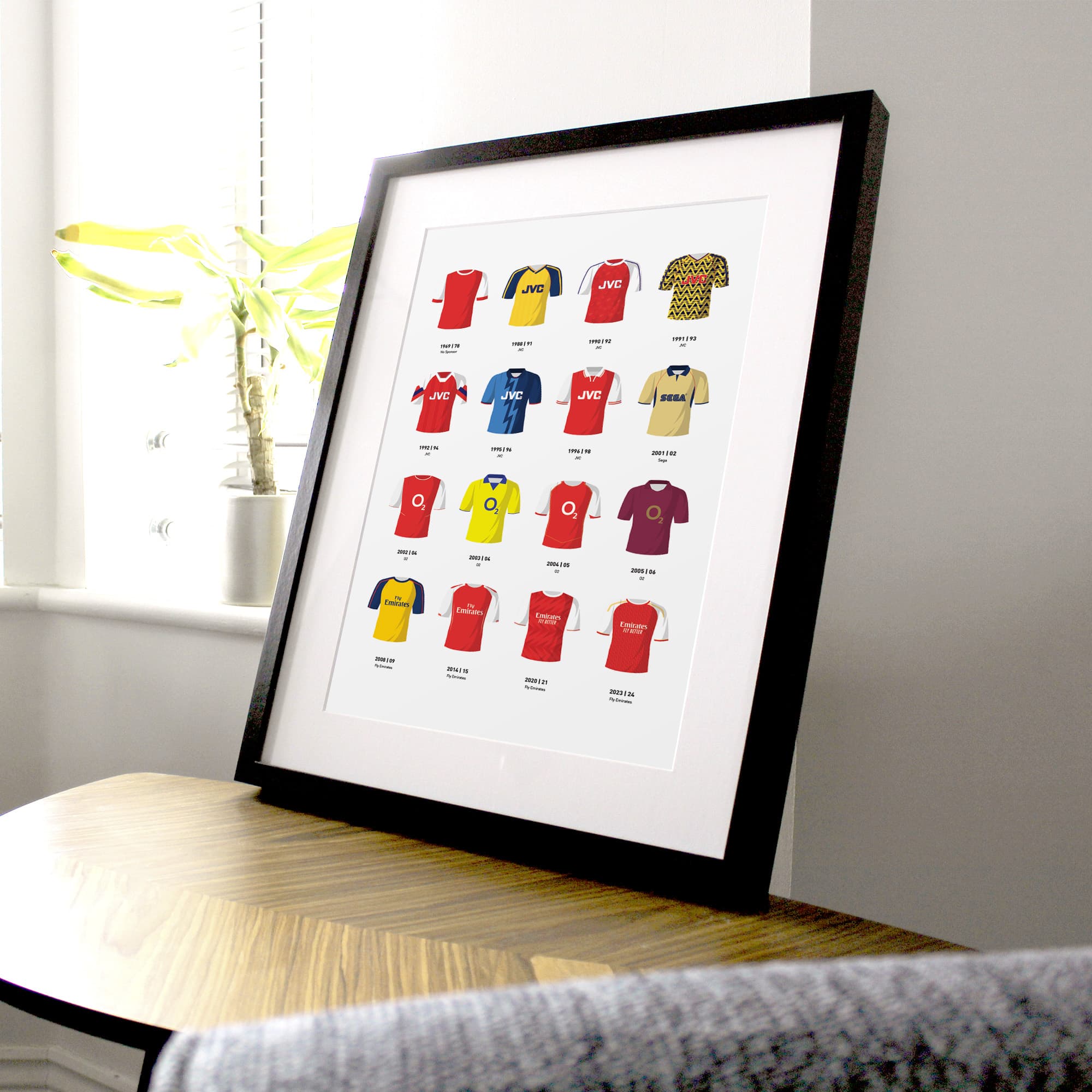 Arsenal Classic Kits Football Team Print