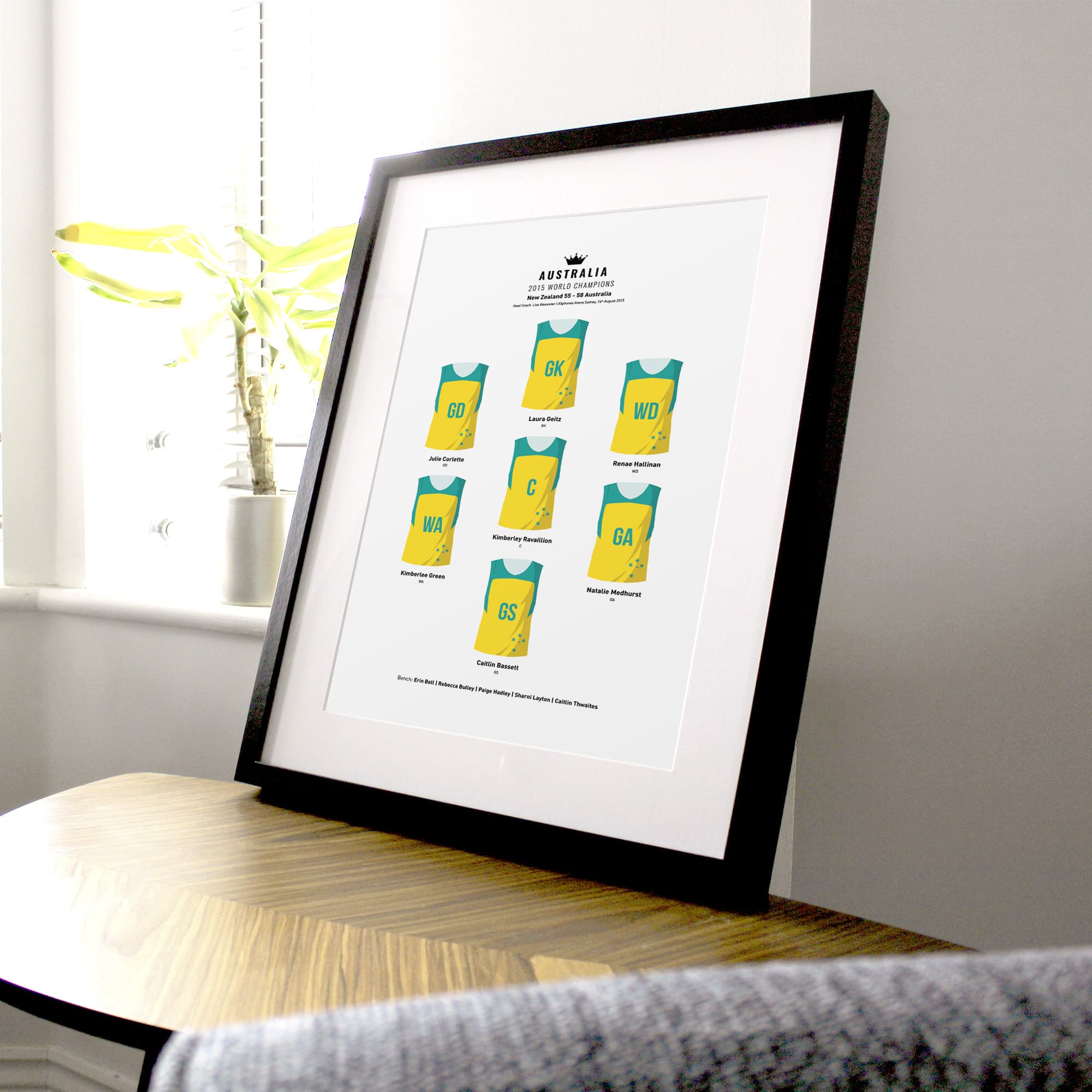 Australia Netball 2015 World Champions Winners Print