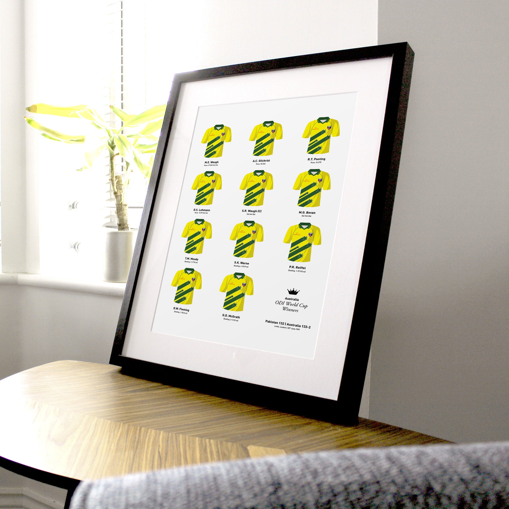 Australia Cricket 1999 World Cup Winners Team Print