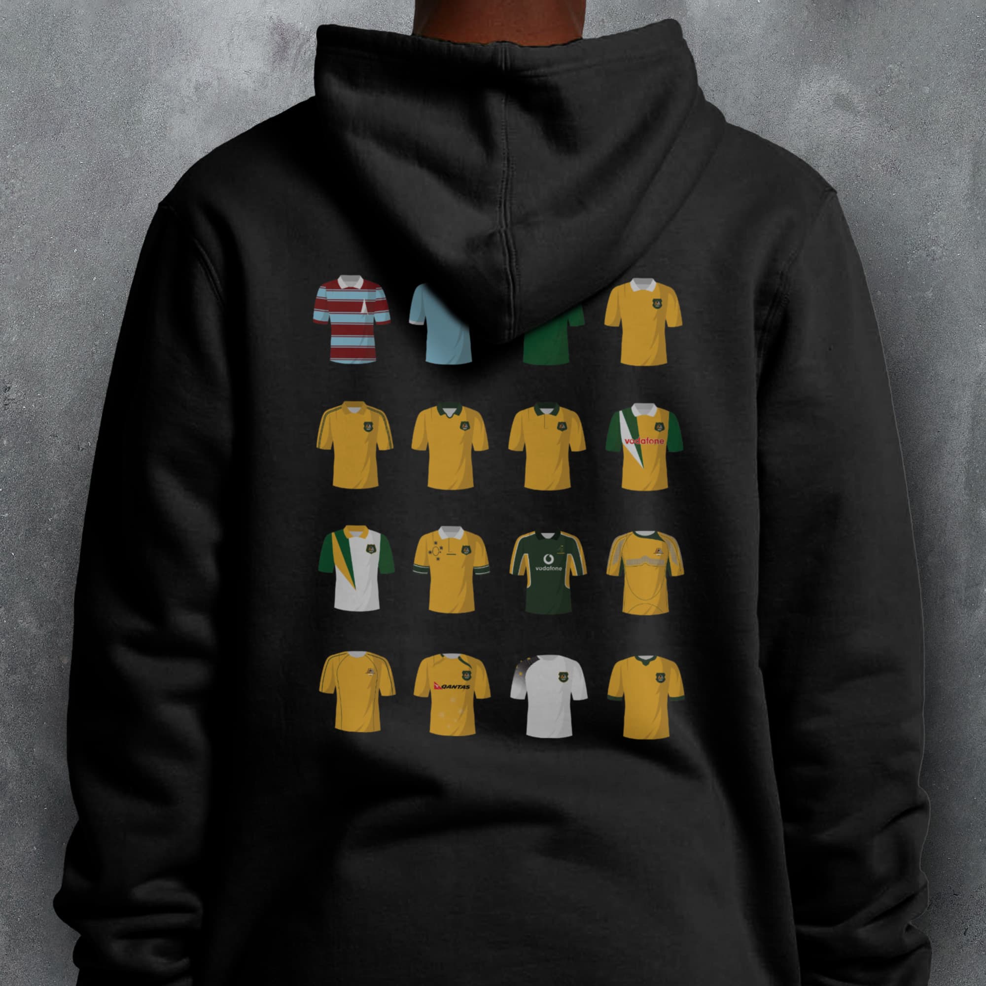 Australia Rugby Union Classic Kits Hoodie