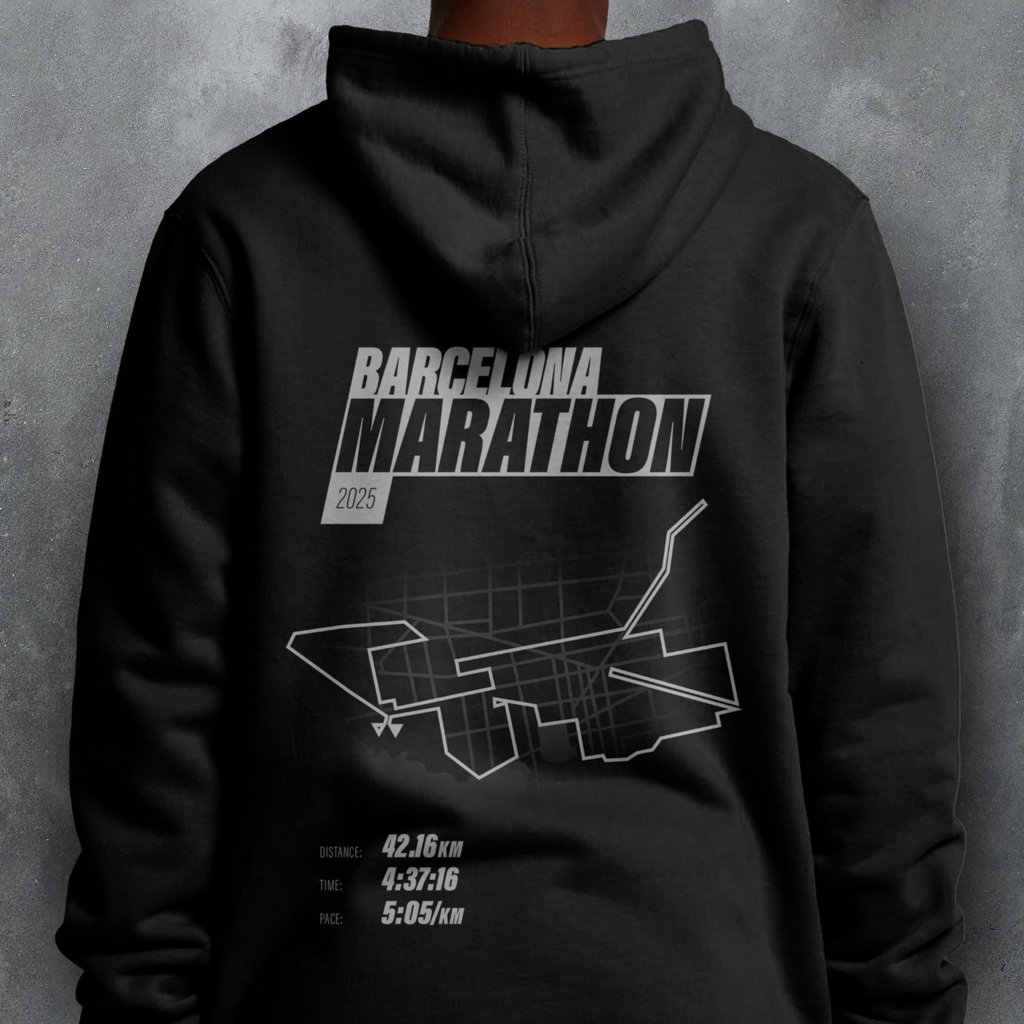 PERSONALISED Barcelona Marathon Finishers 'Amazing Pace' Hoodie