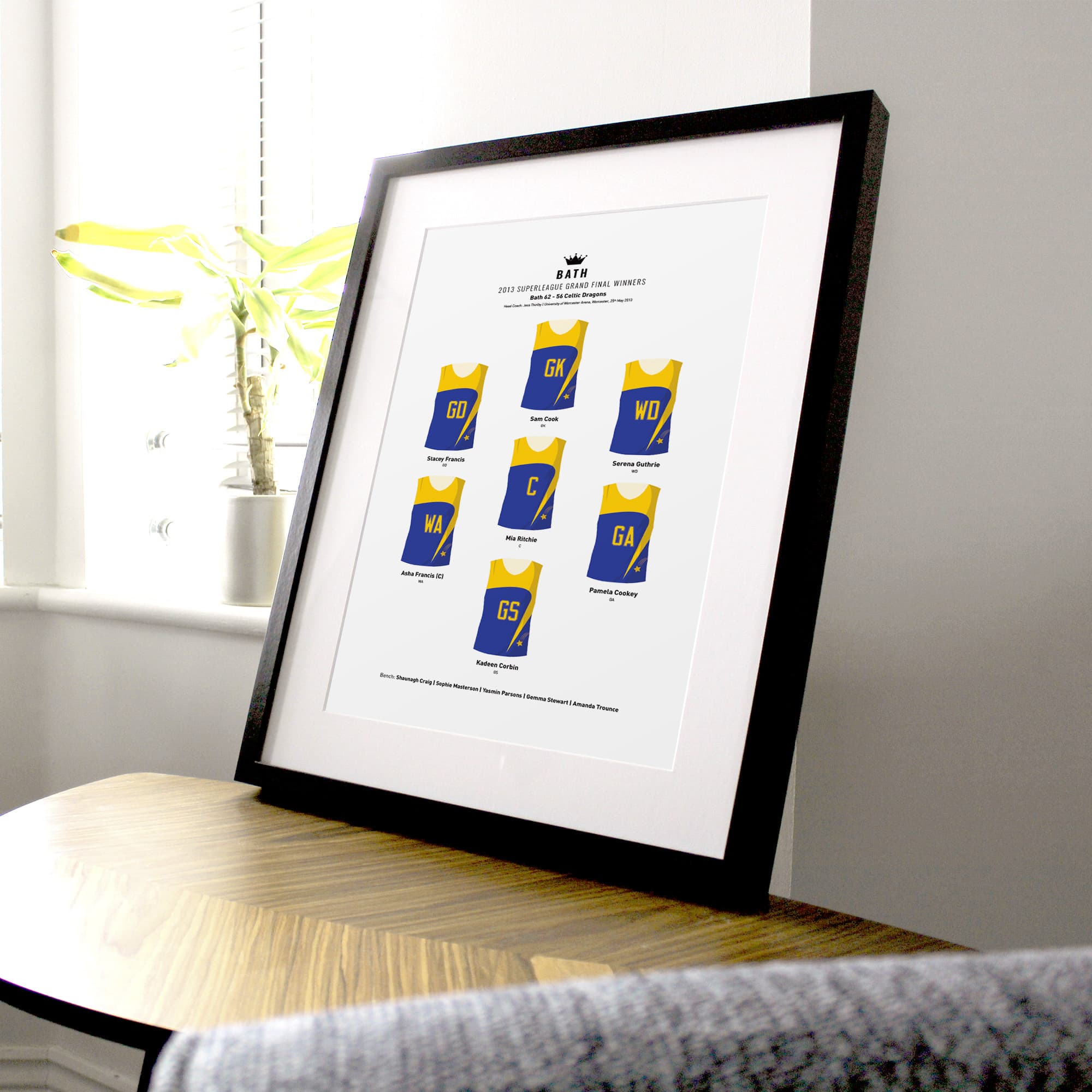 Bath Netball 2013 Super League Winners Print