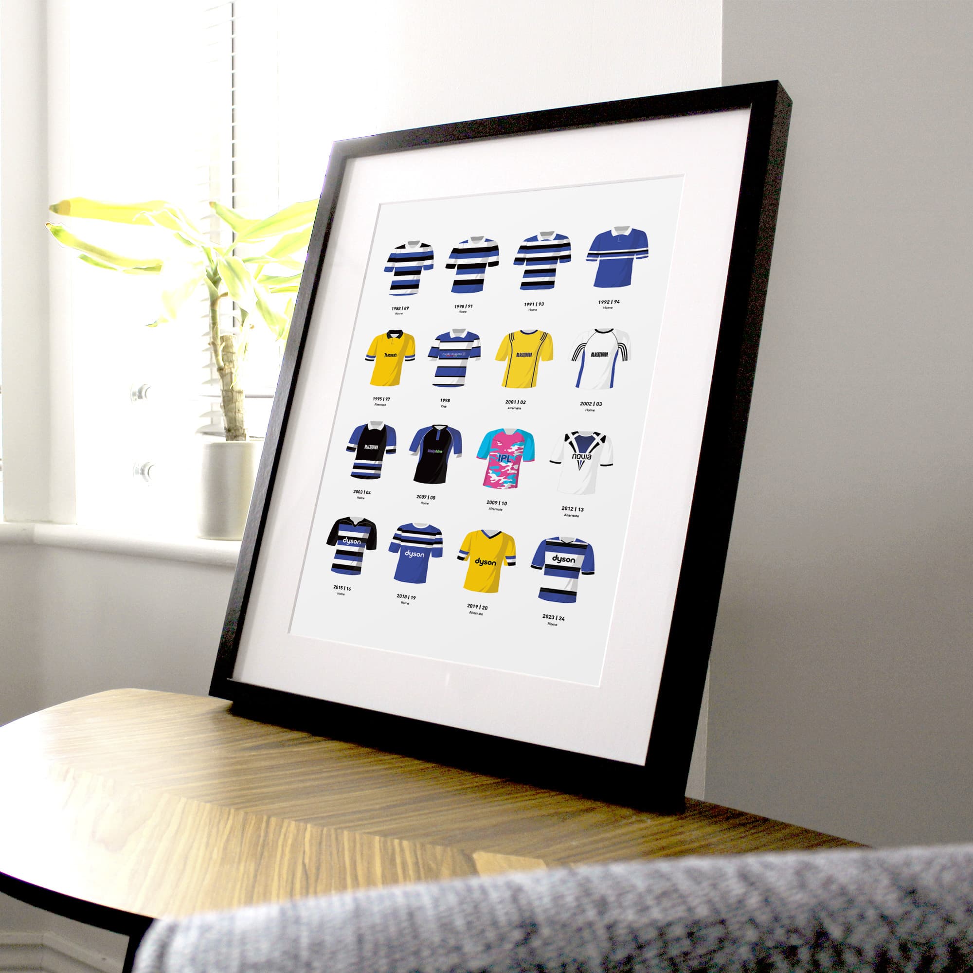 Bath Classic Kits Rugby Union Team Print