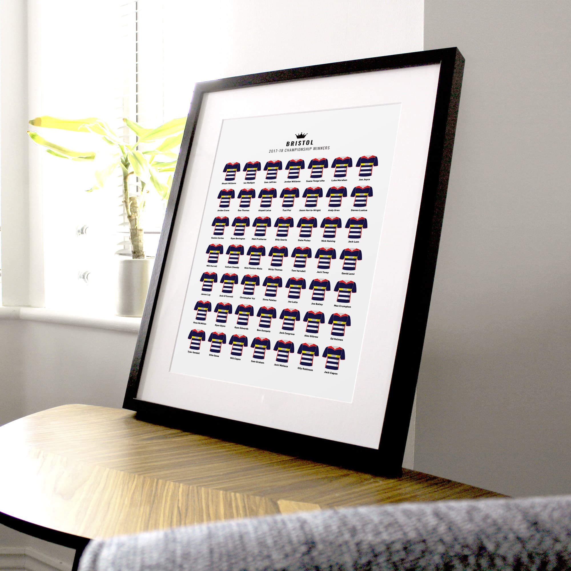 Bristol Rugby Union 2018 Championship Winners Team Print