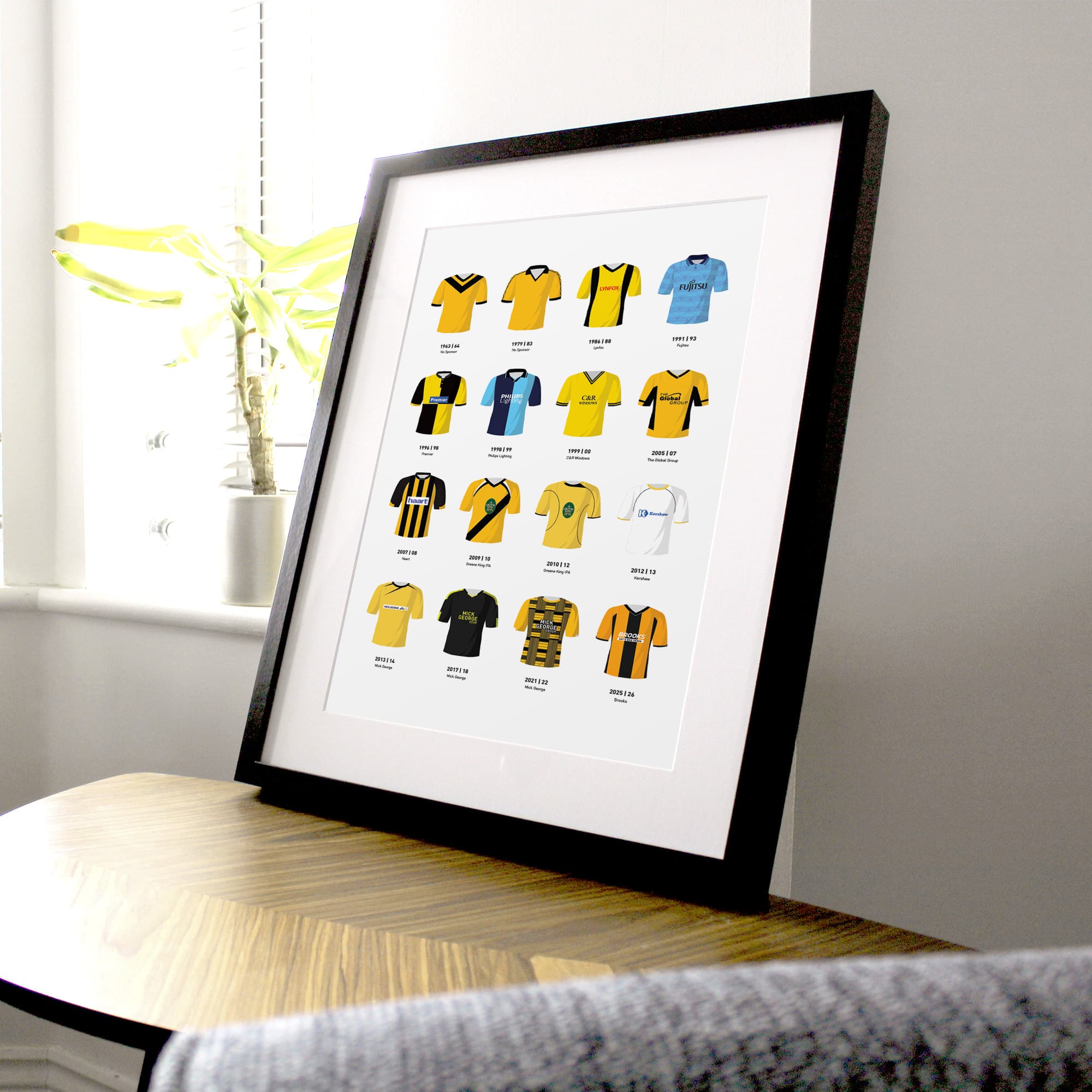 Cambridge Classic Kits Football Team Print