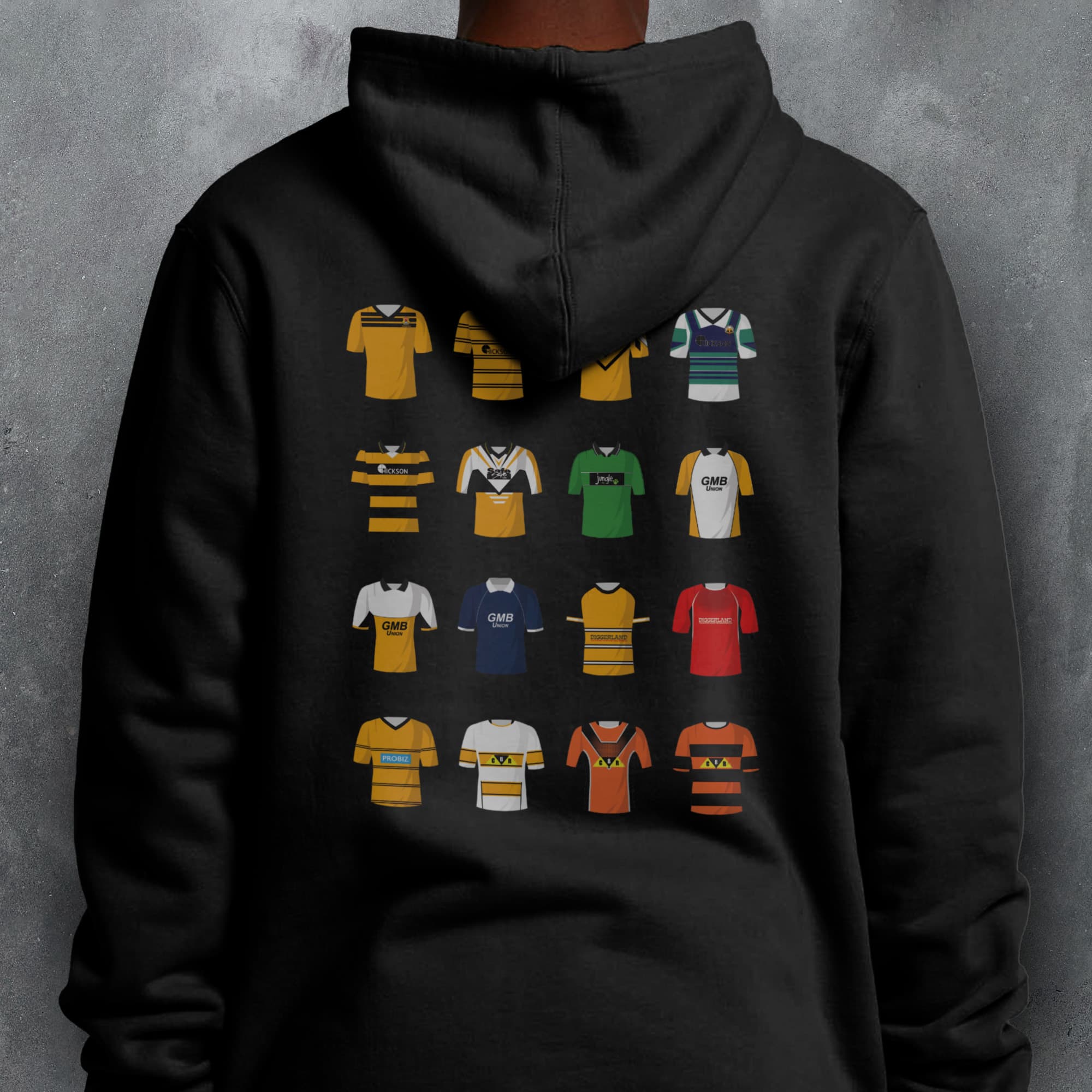 Castleford Rugby League Classic Kits Hoodie