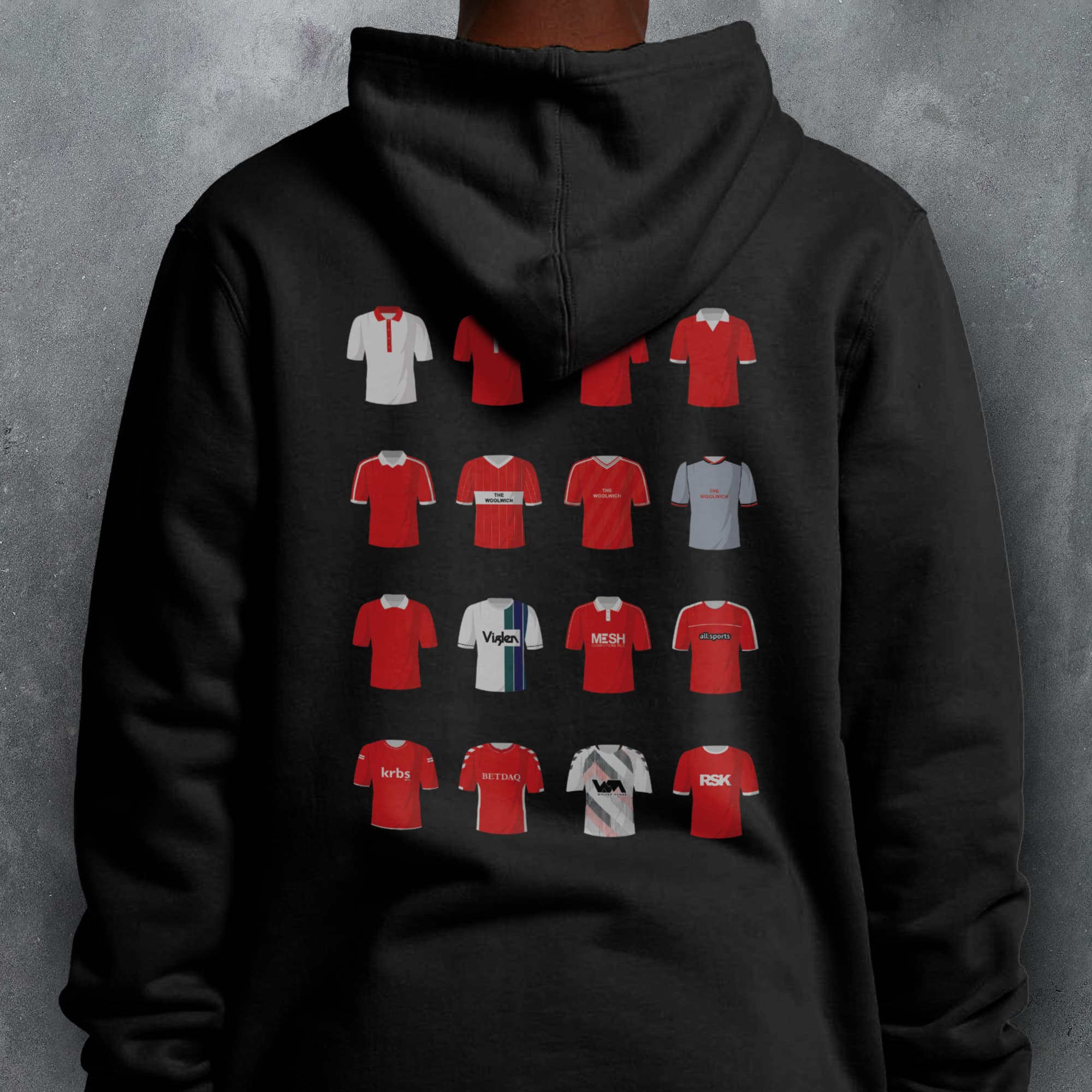 Charlton Classic Kits Football Hoodie