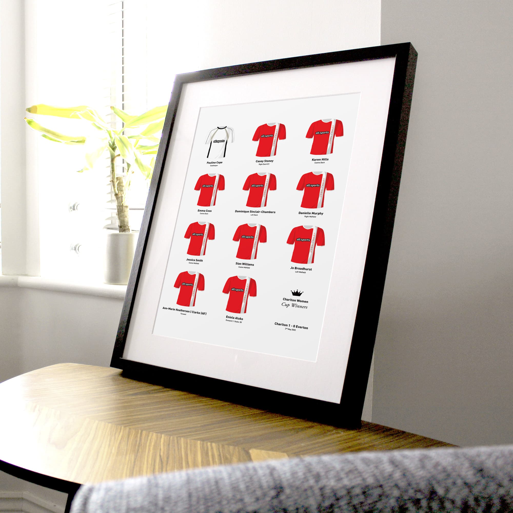 Charlton Women 2005 Cup Winners Football Team Print