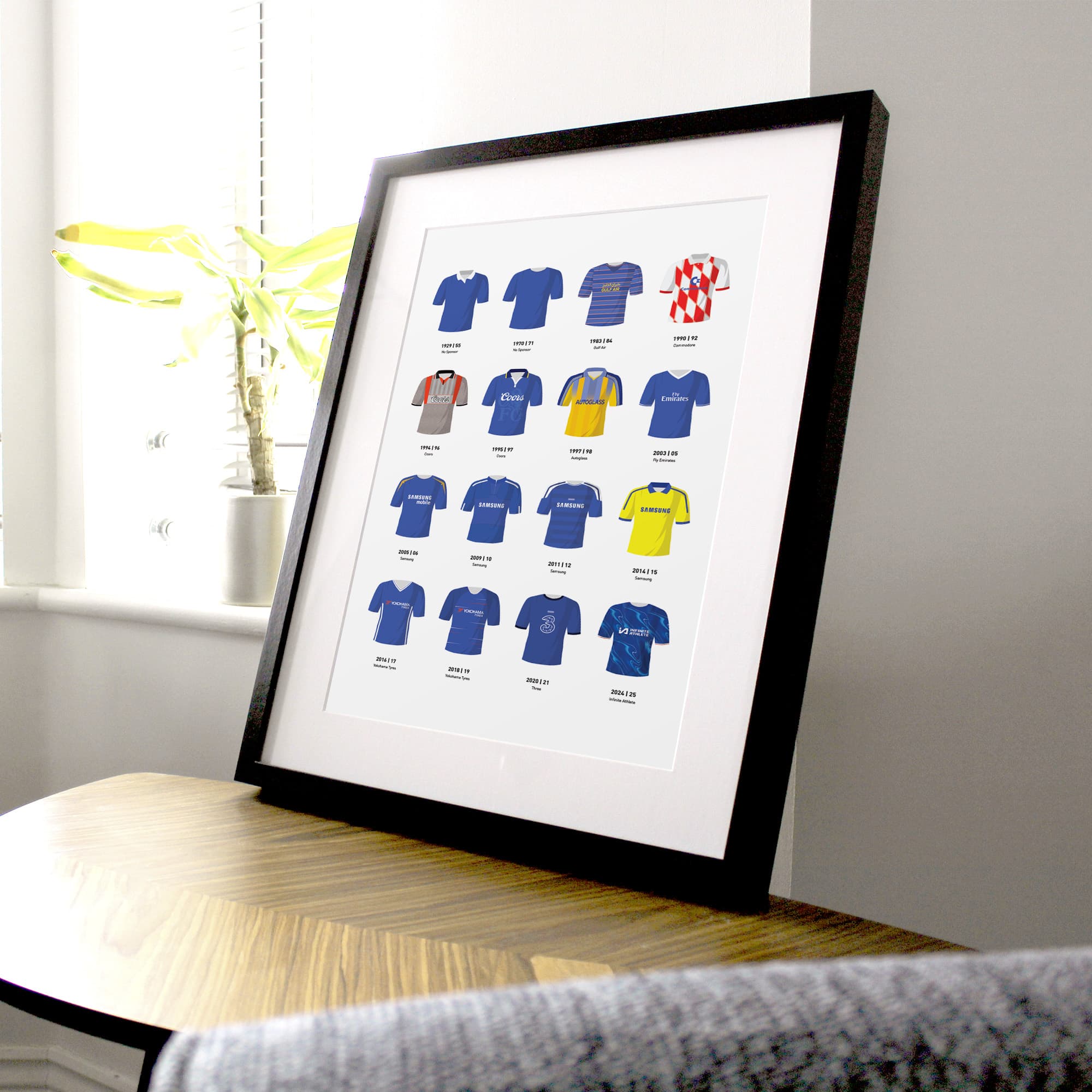 Chelsea Classic Kits Football Team Print