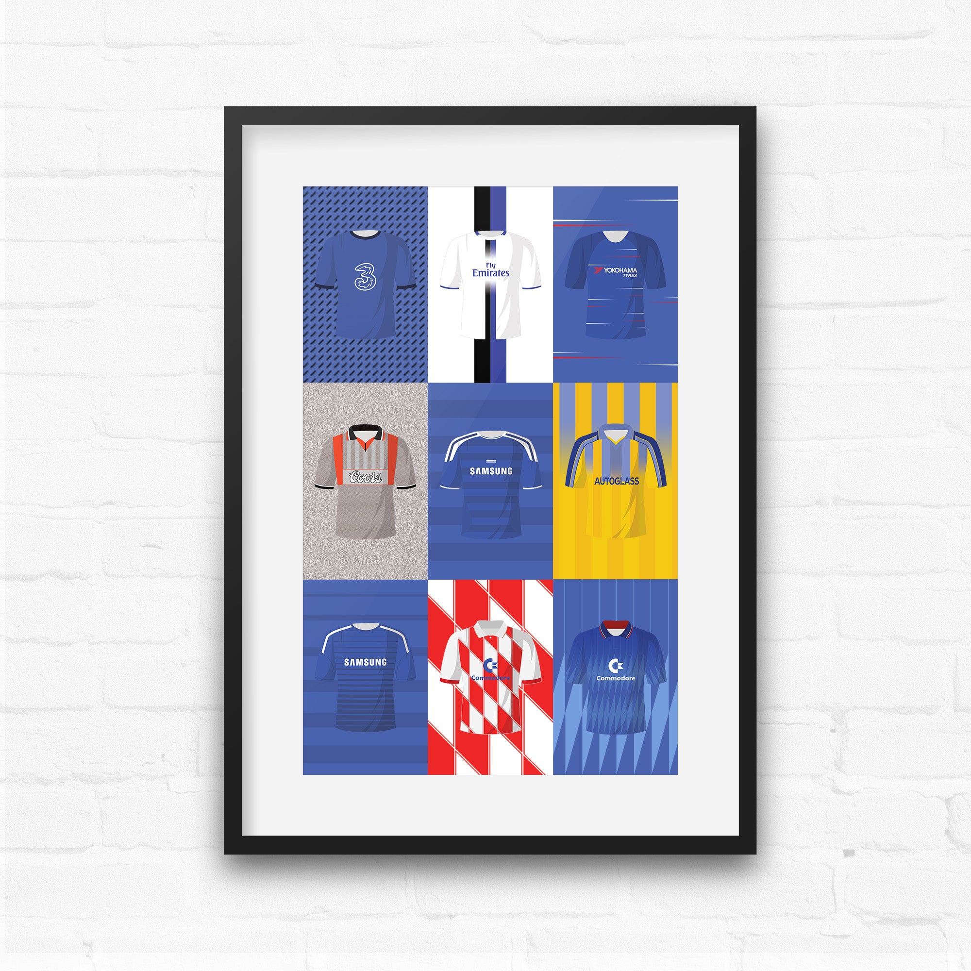 Chelsea Cult Kits Football Team Print