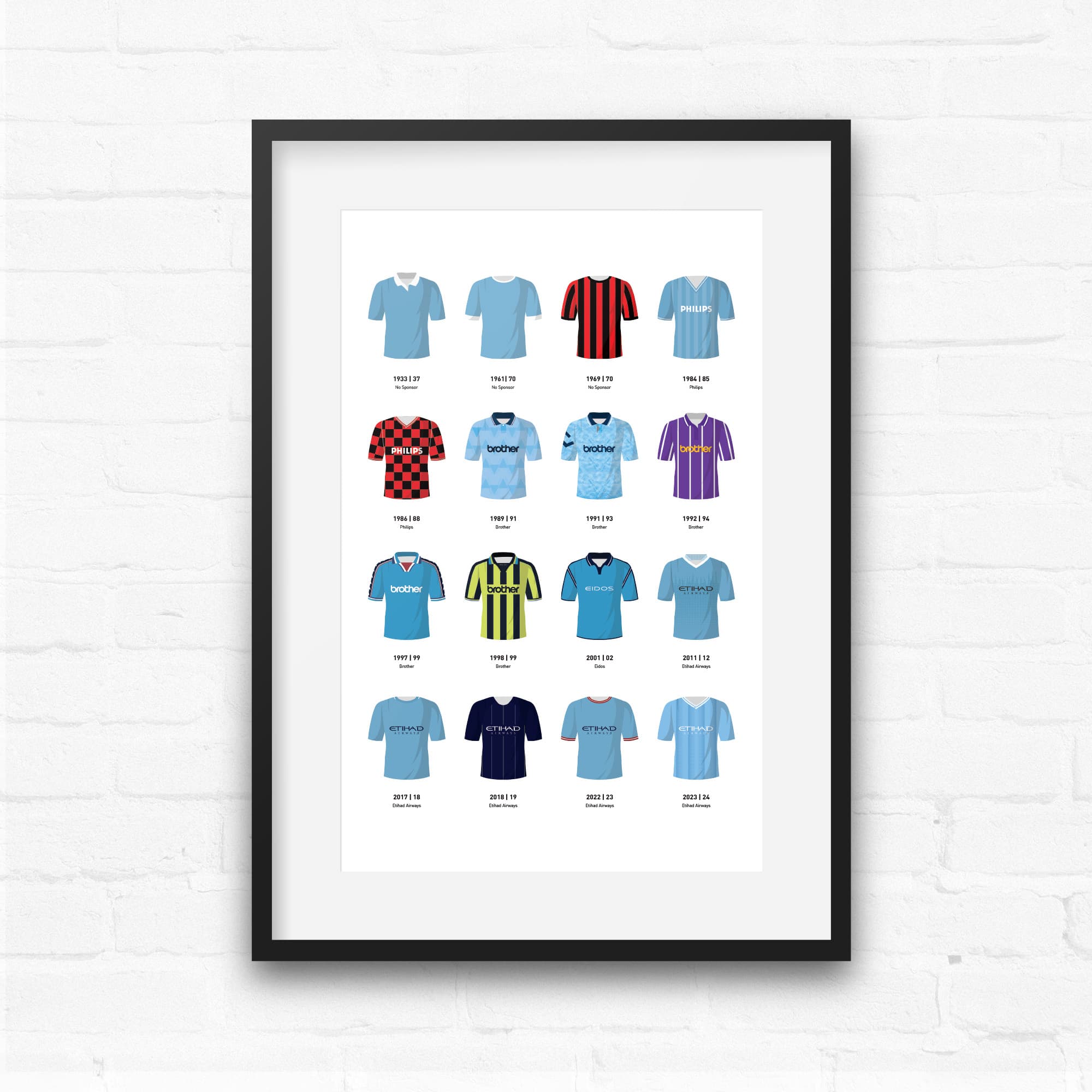 City Classic Kits Football Team Print