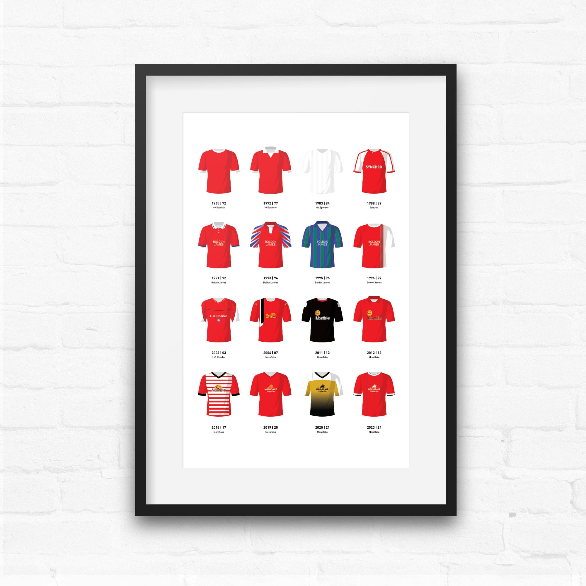 Crewe Classic Kits Football Team Print