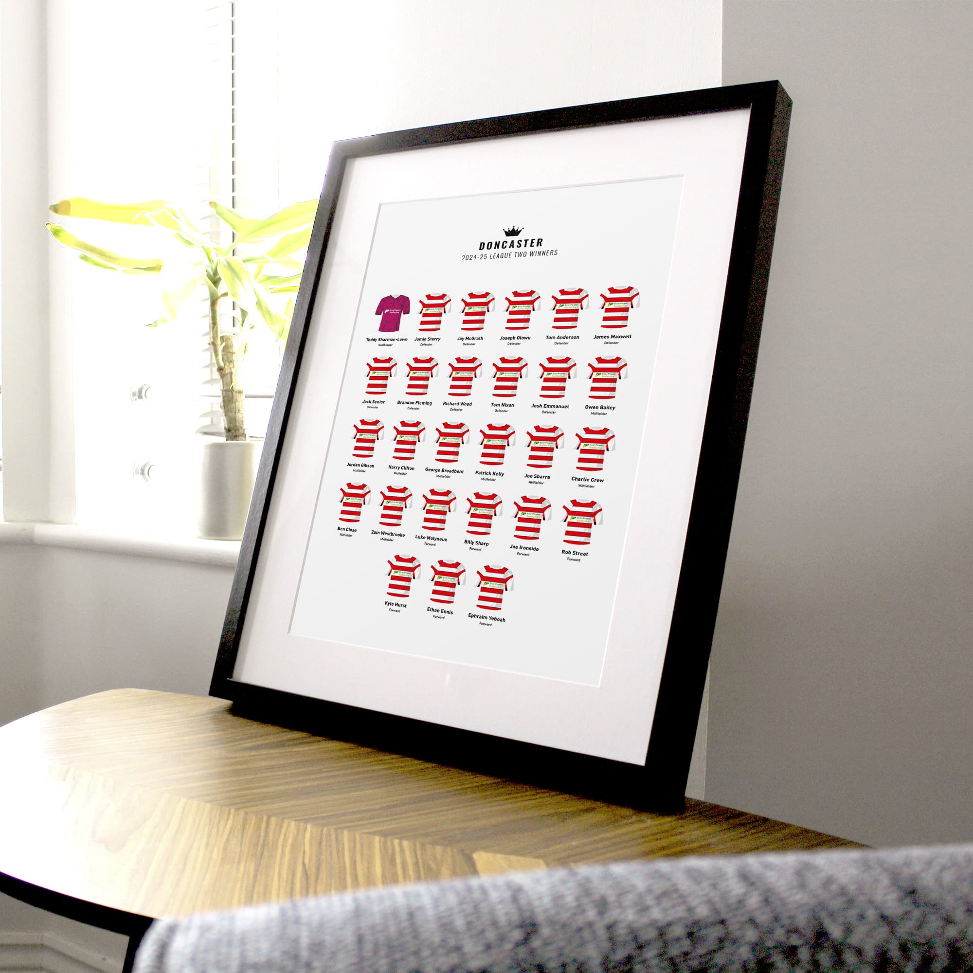 Doncaster 2025 League 2 Winners Football Team Print