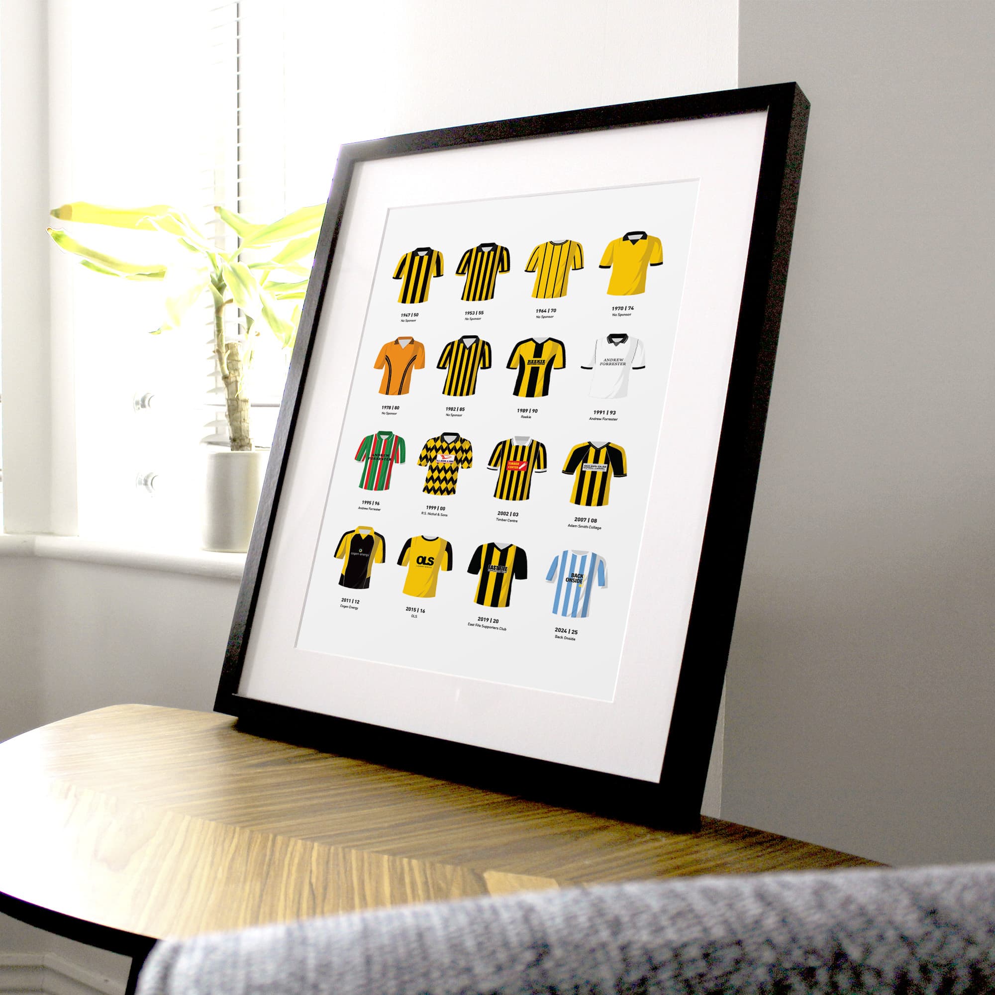 East Fife Classic Kits Football Team Print