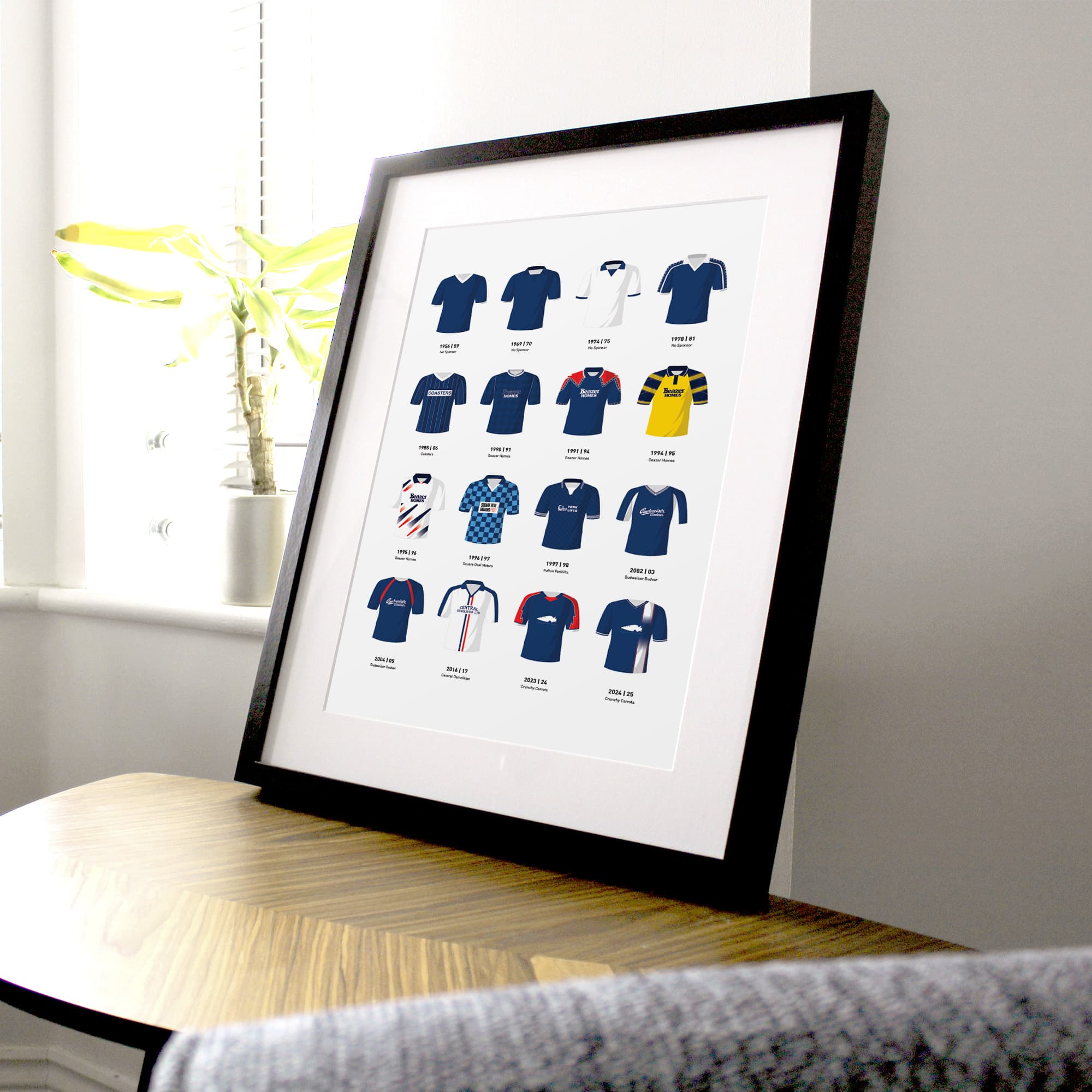 Falkirk Classic Kits Football Team Print
