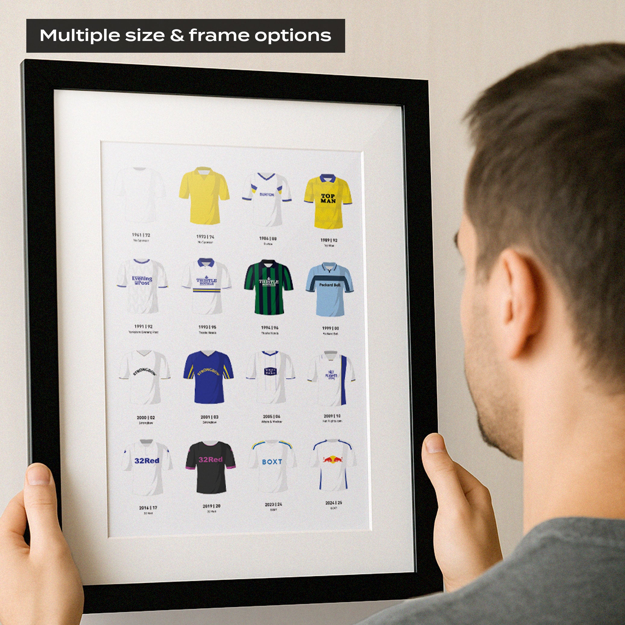 Classic Football Team Kit History Print