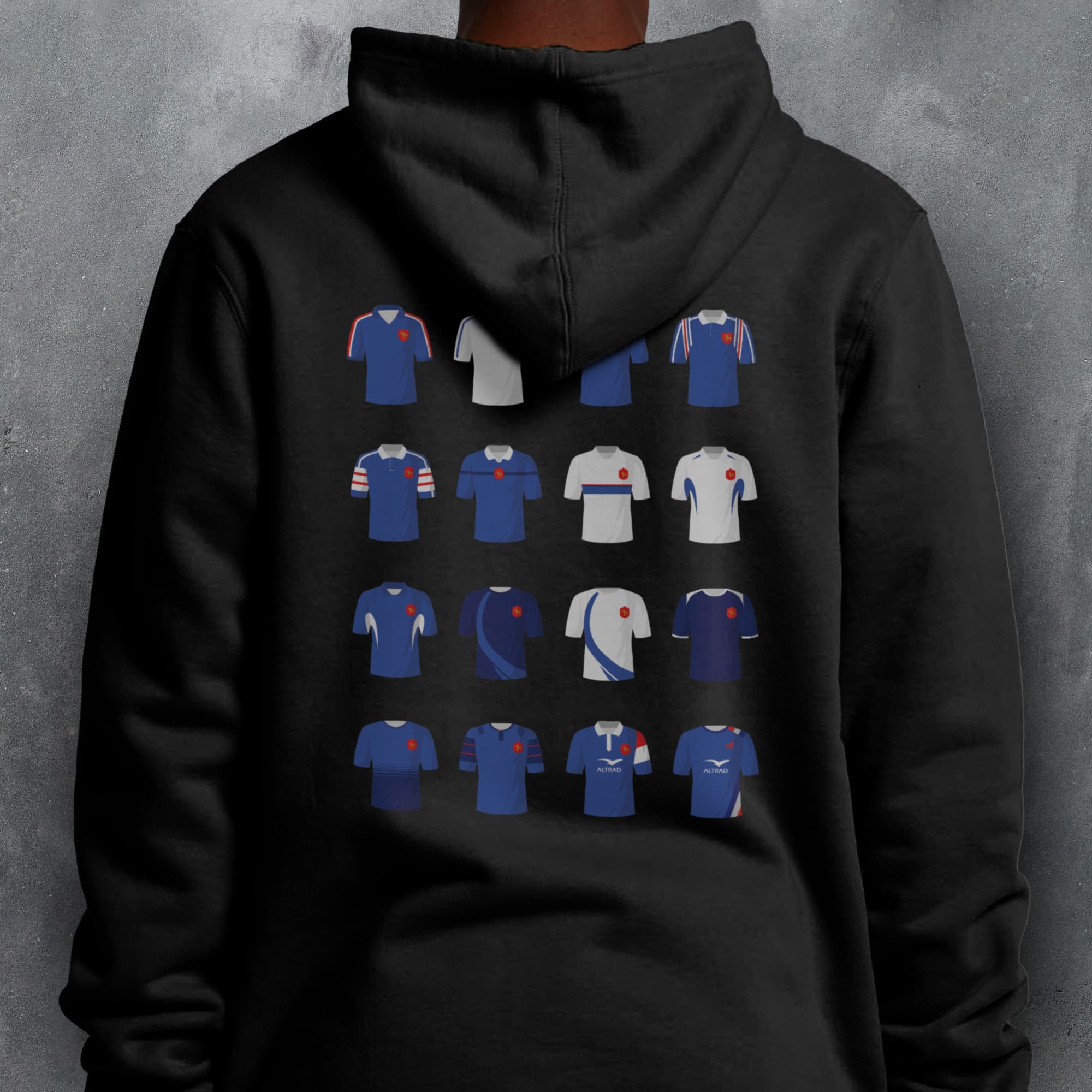France Rugby Union Classic Kits Hoodie