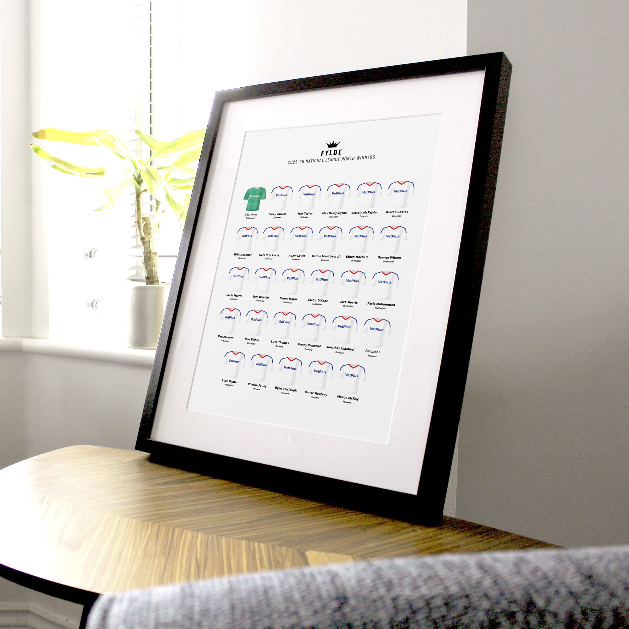Fylde 2026 National League North Winners Football Team Print