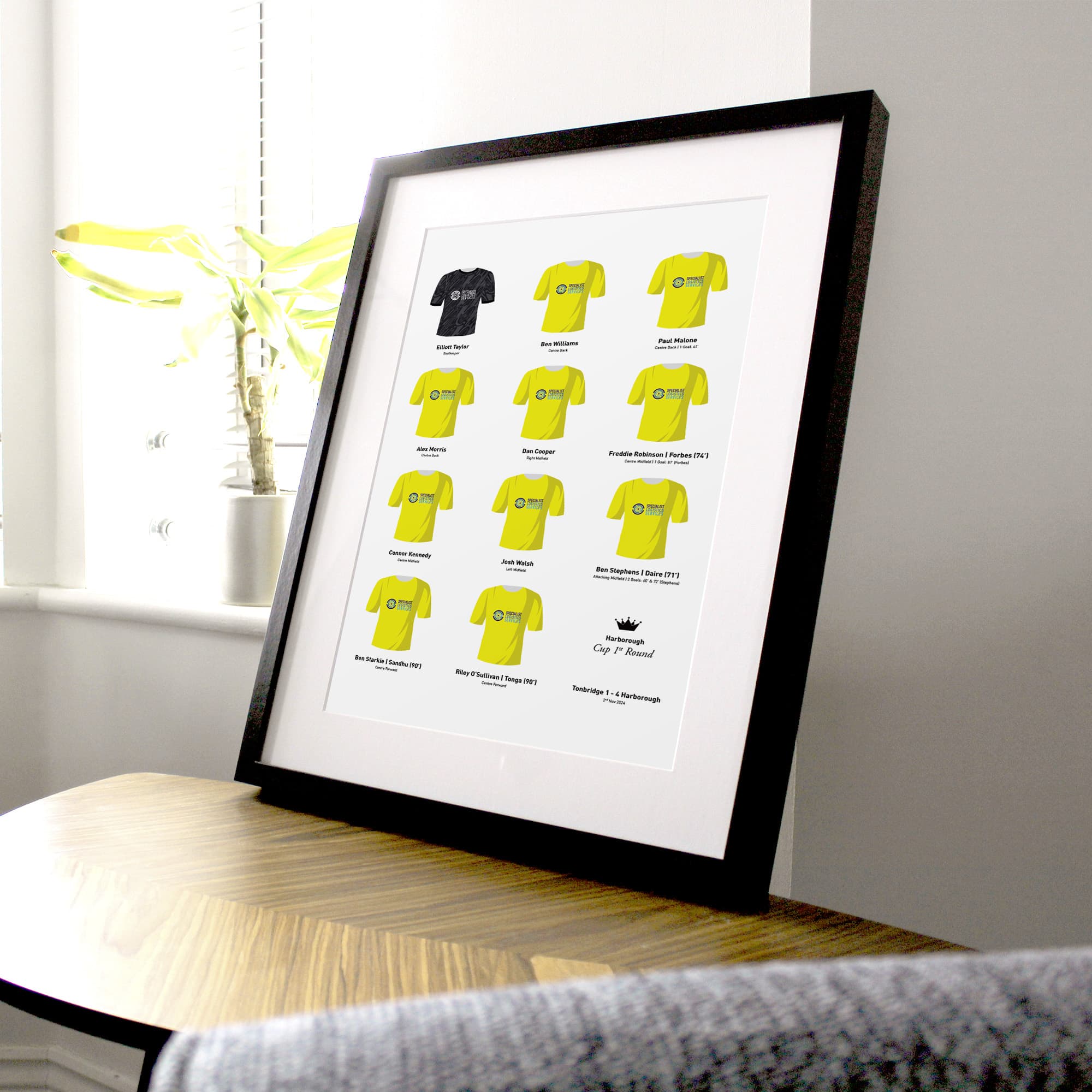 Harborough 2024 Cup 1st Round Football Team Print