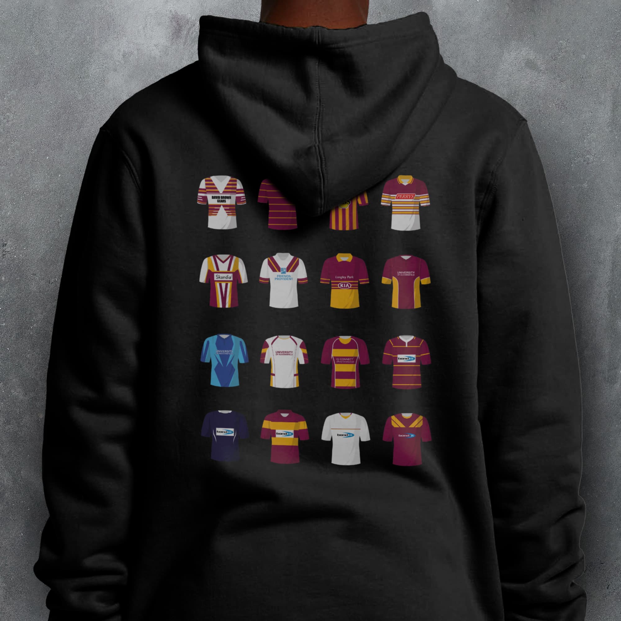 Huddersfield Rugby League Classic Kits Hoodie