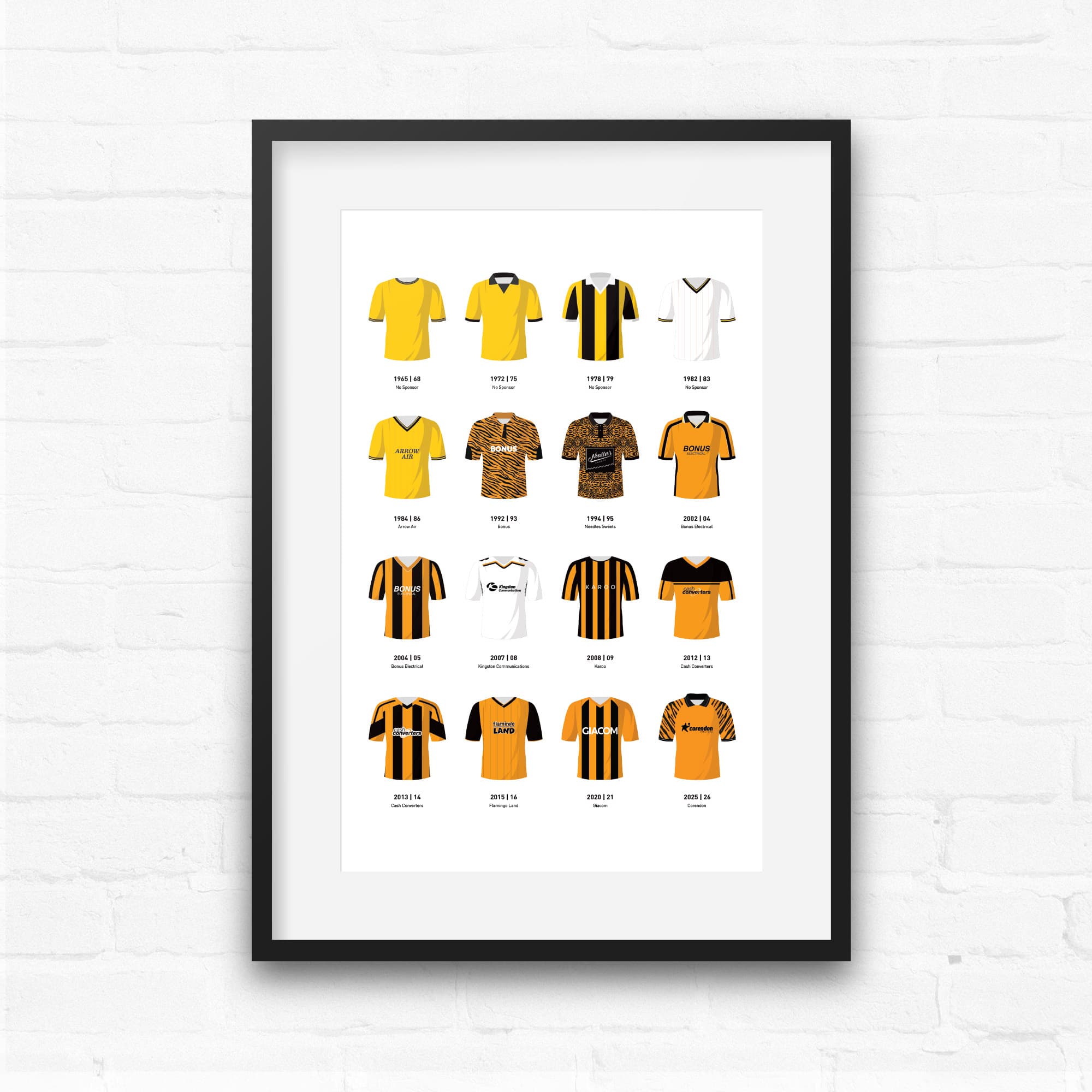 Hull Classic Kits Football Team Print