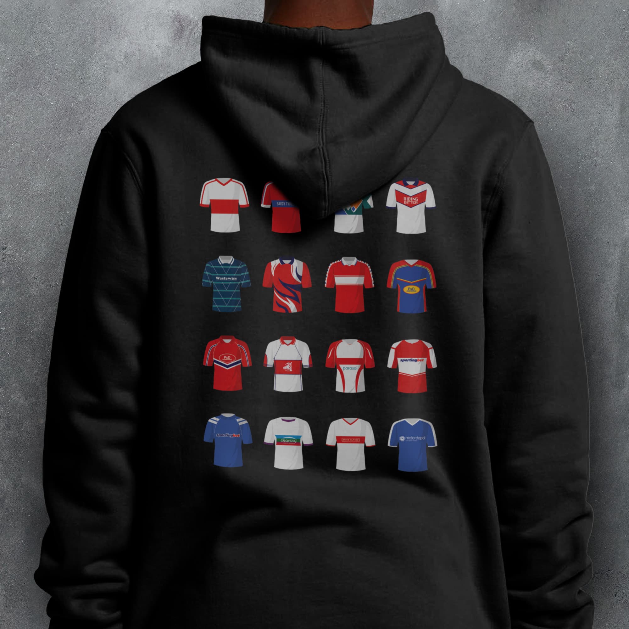 Hull KR Rugby League Classic Kits Hoodie