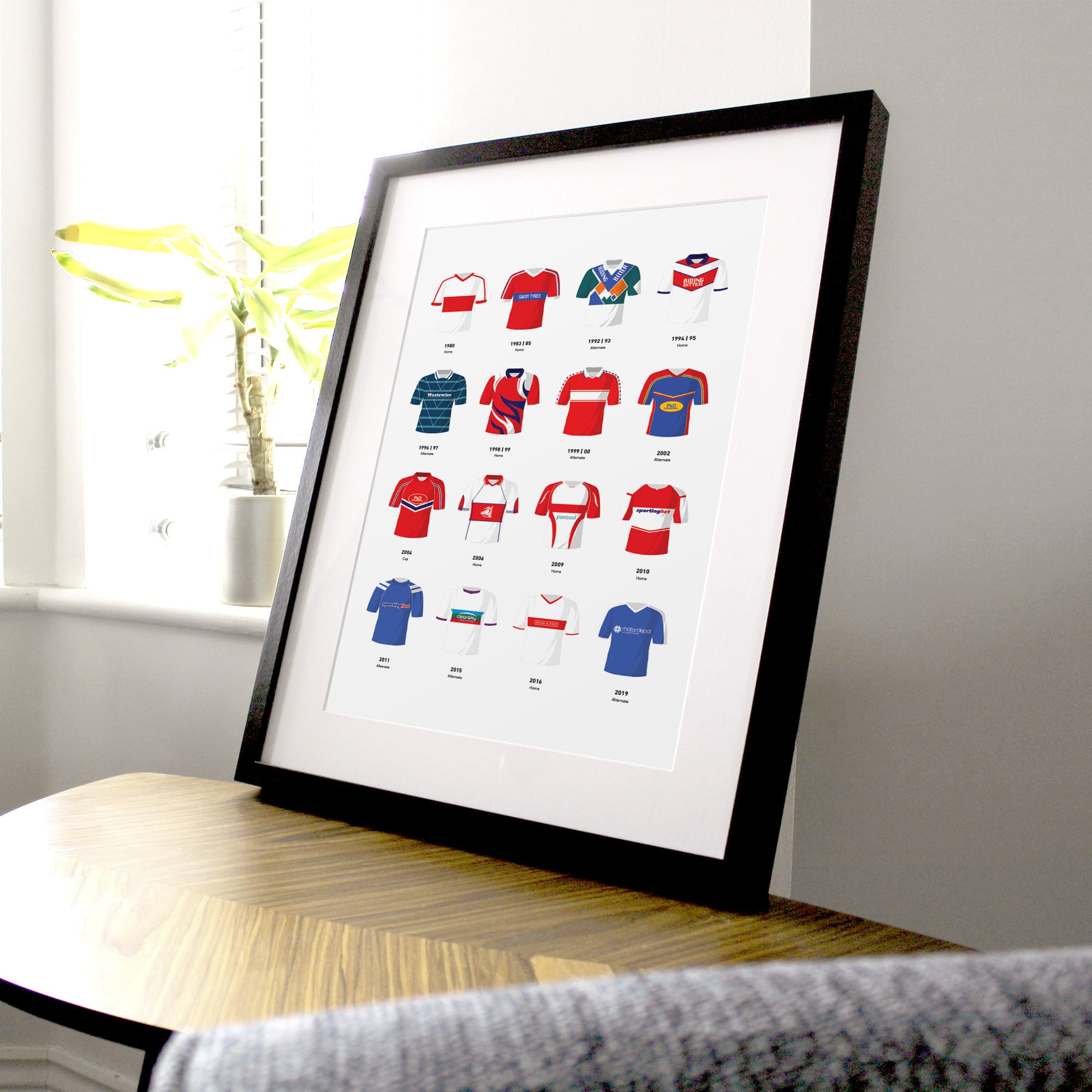Hull KR Classic Kits Rugby League Team Print