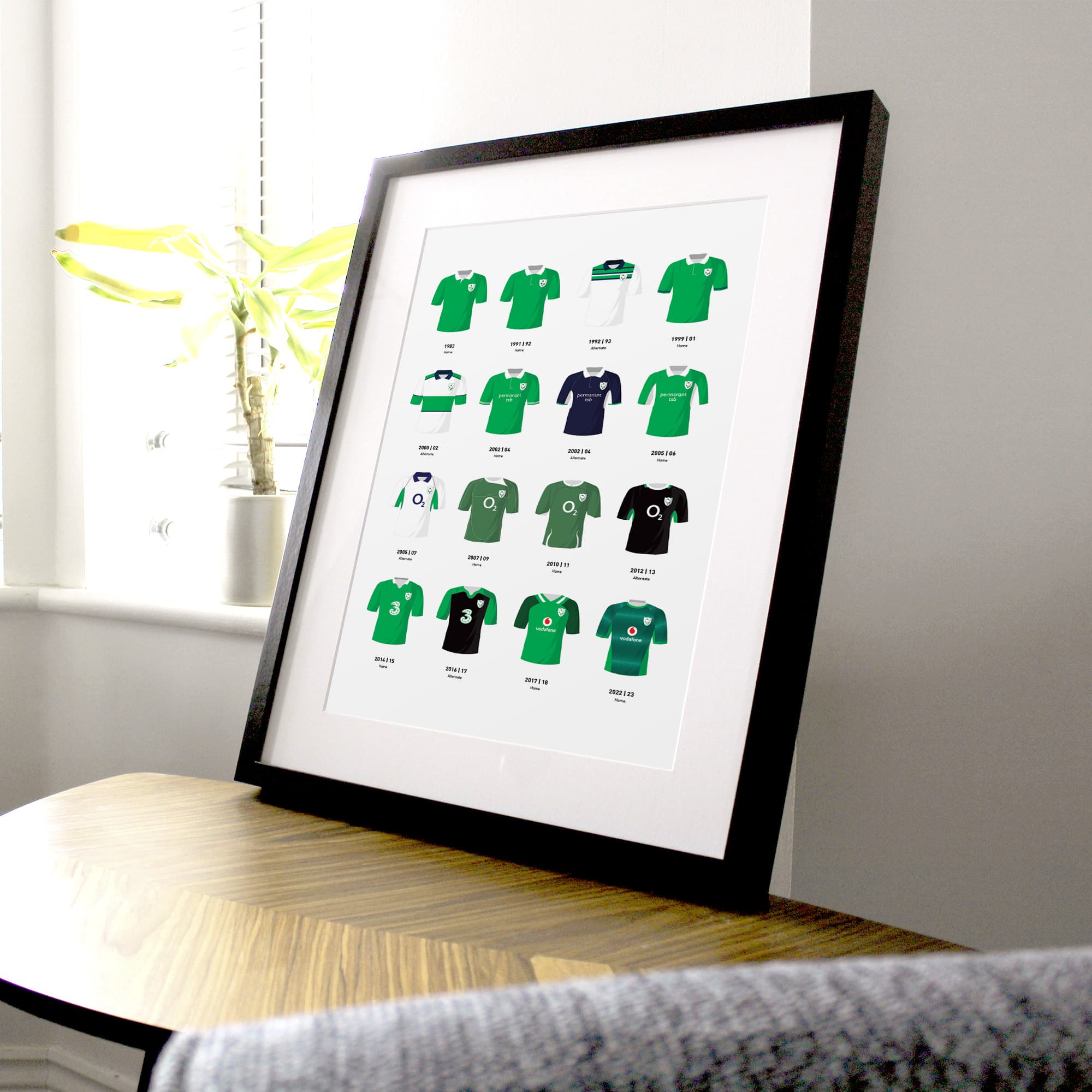 Ireland Classic Kits Rugby Union Team Print