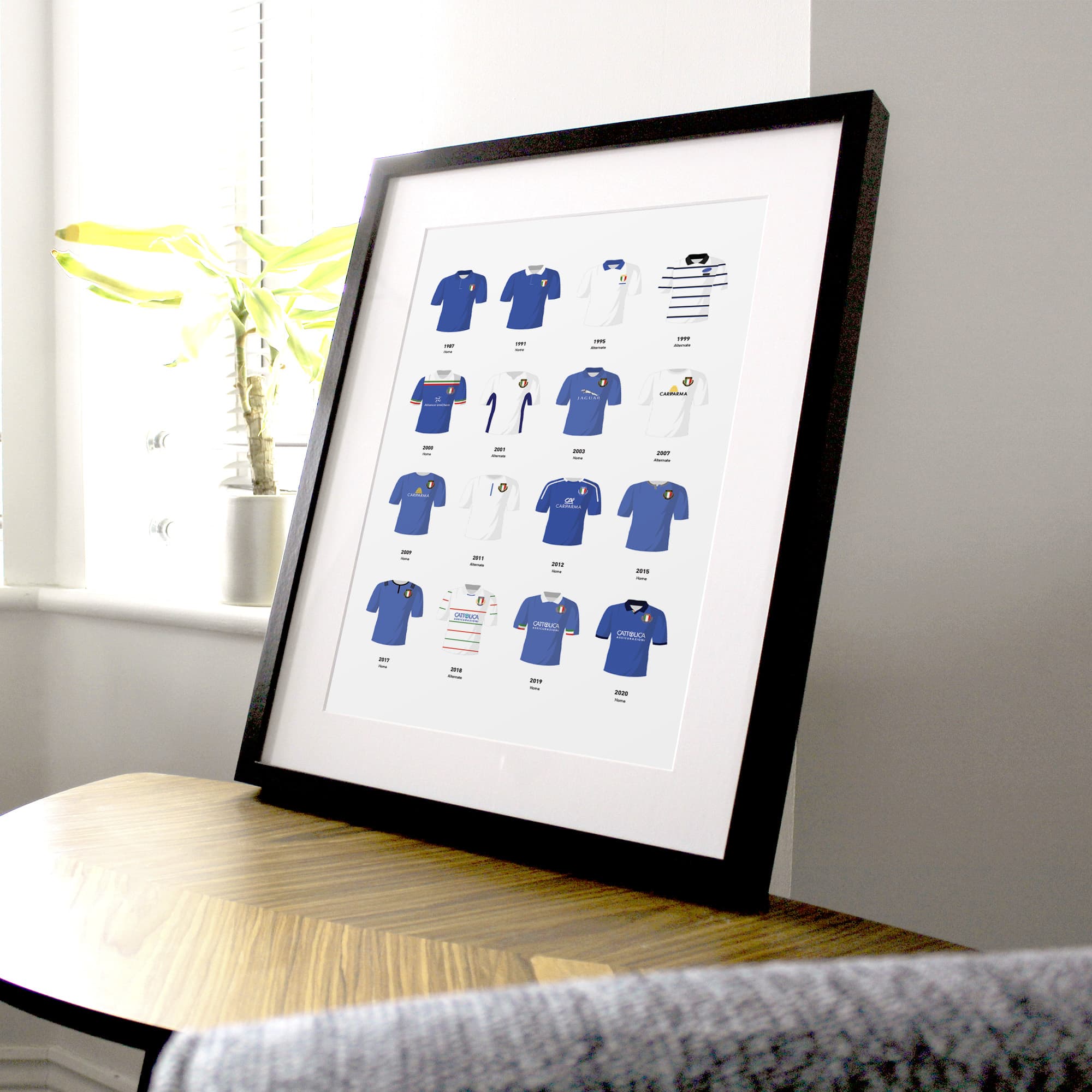 Italy Classic Kits Rugby Union Team Print