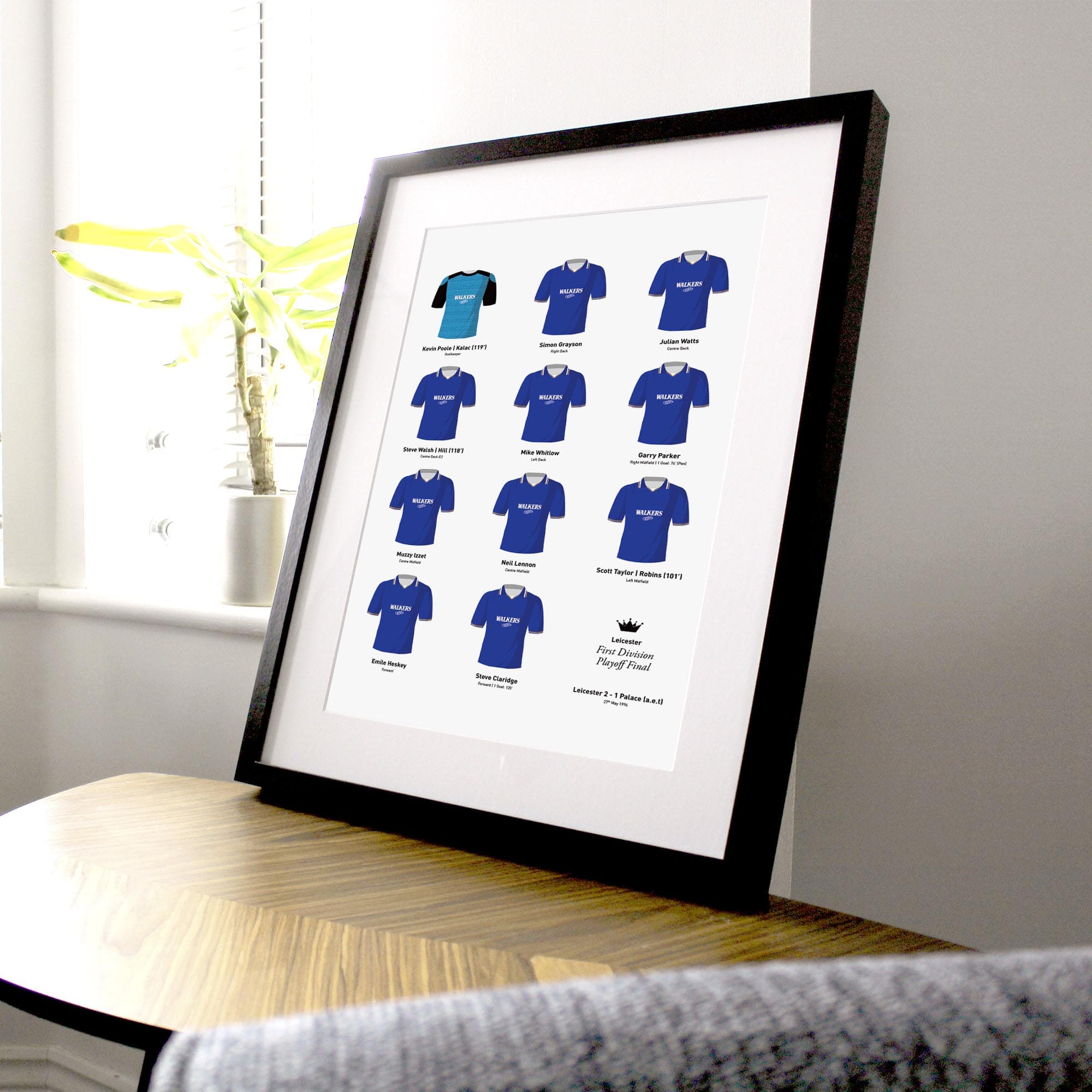 Leicester 1996 First Division Playoff Final Winners Football Team Print Good Team On Paper