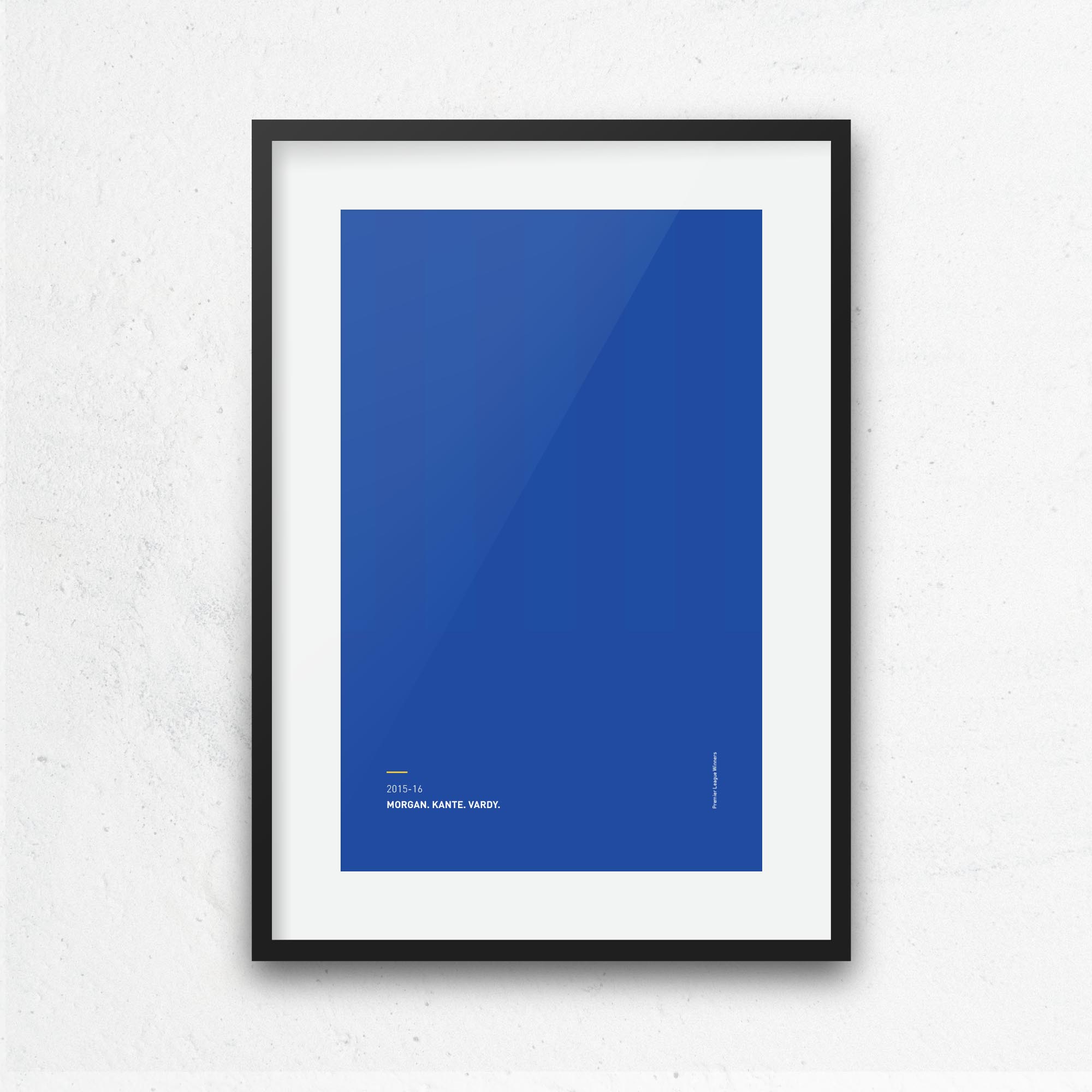 Leicester 2015-16 'Better Days' Football Print Good Team On Paper