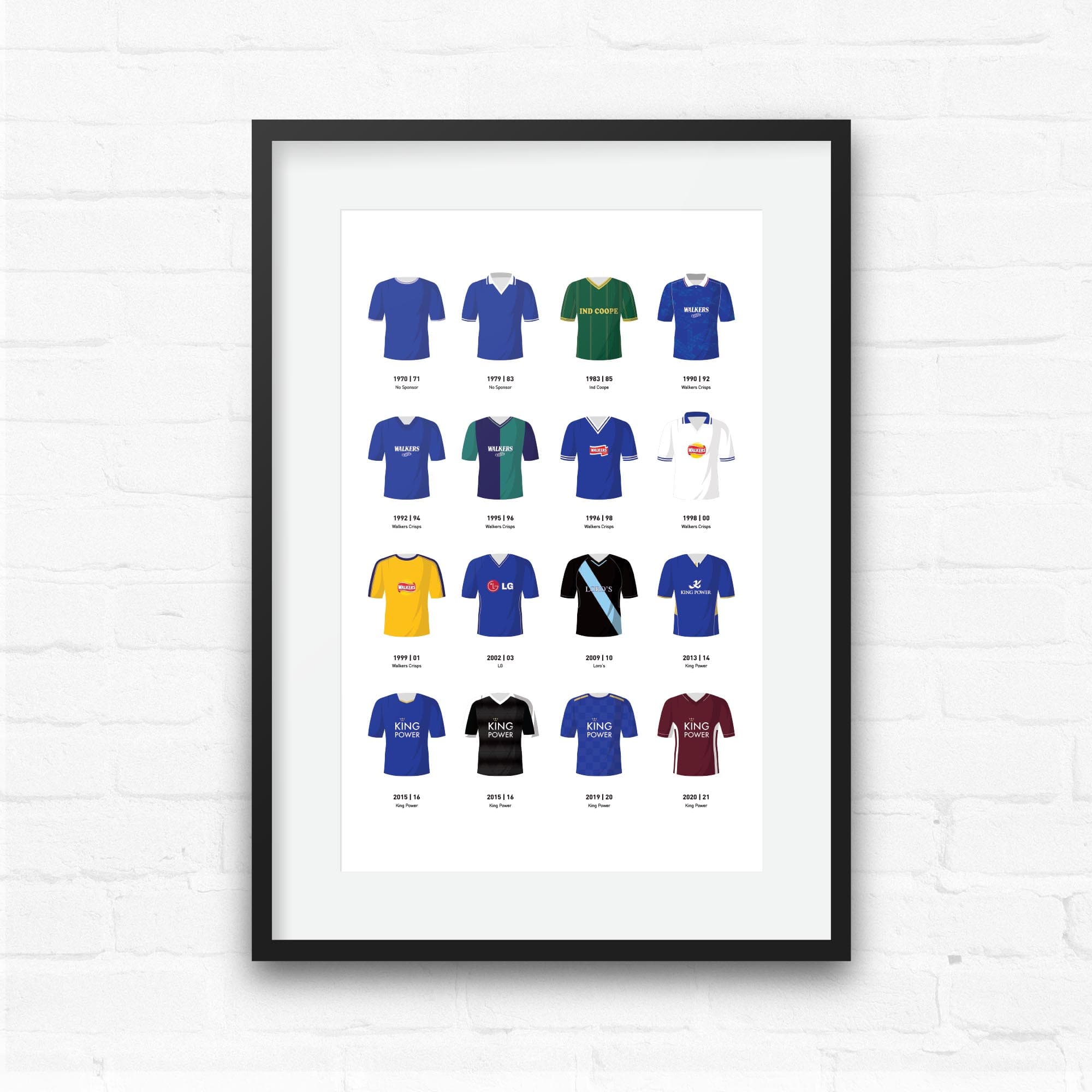 Leicester Classic Kits Football Team Print Good Team On Paper