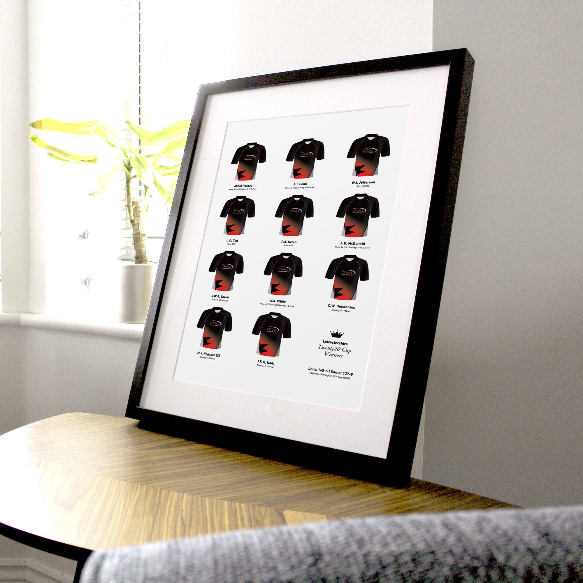 Leicestershire Cricket 2011 Twenty20 Cup Winners Team Print