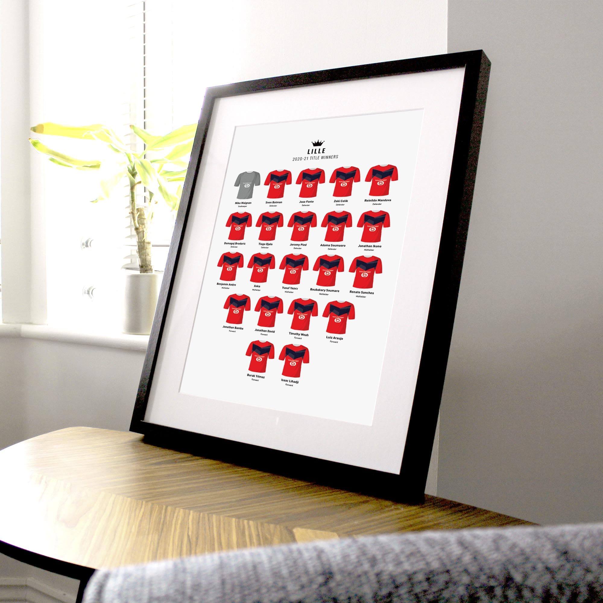 Lille 2021 Title Winners Football Team Print Good Team On Paper