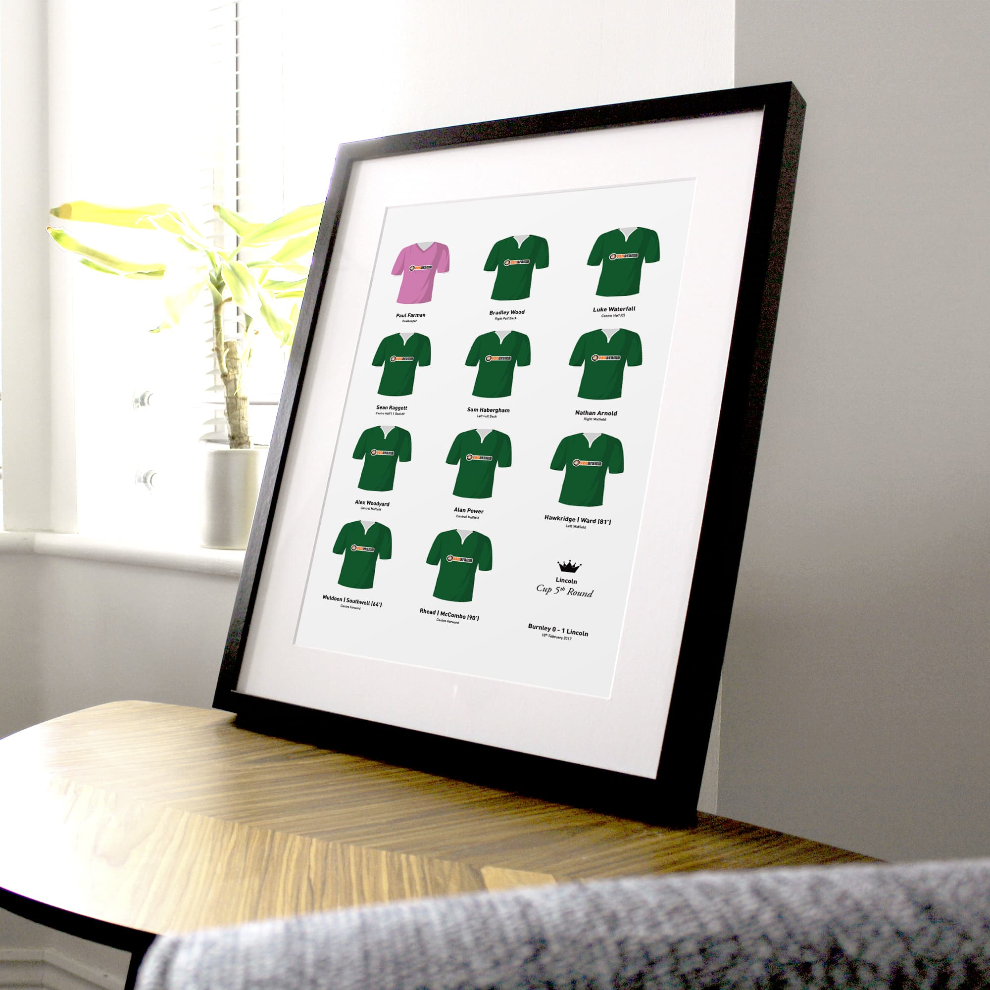 Lincoln 2017 Cup 5th Round Football Team Print Good Team On Paper