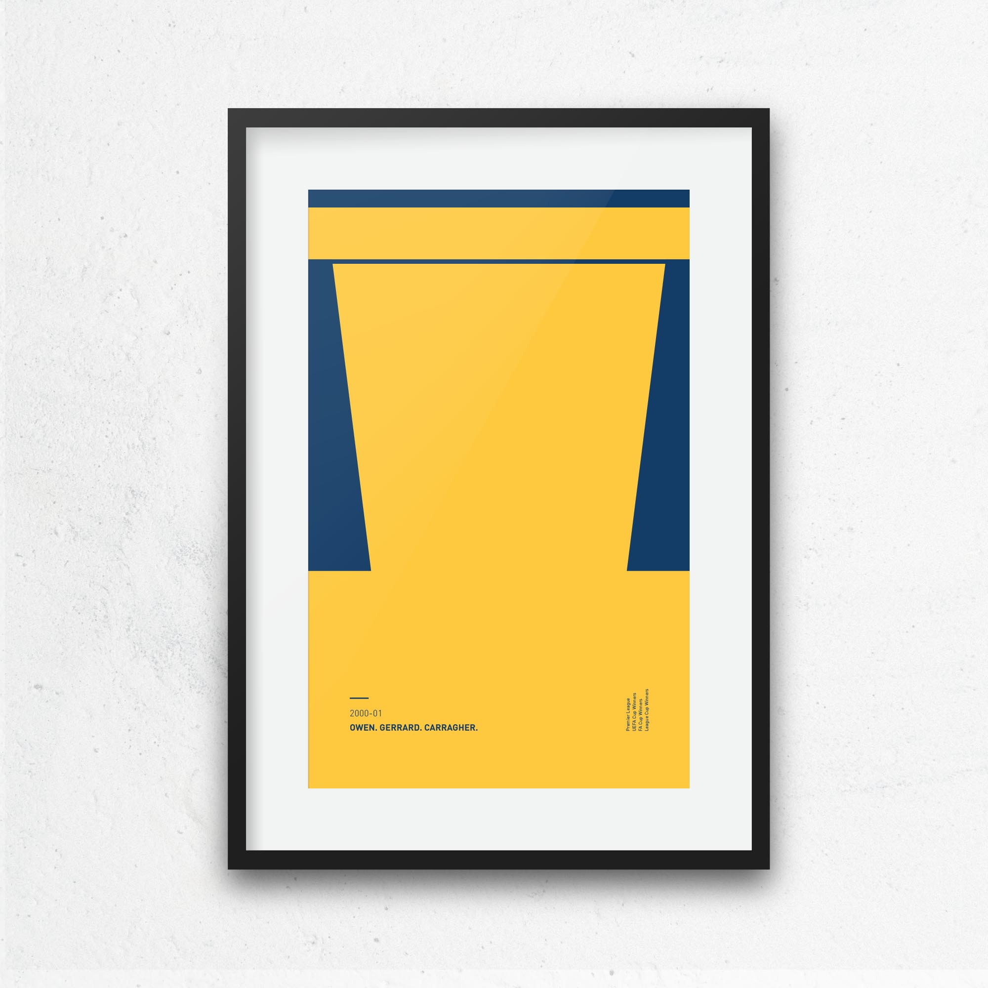 Liverpool 2000-01 'Better Days' Football Print Good Team On Paper