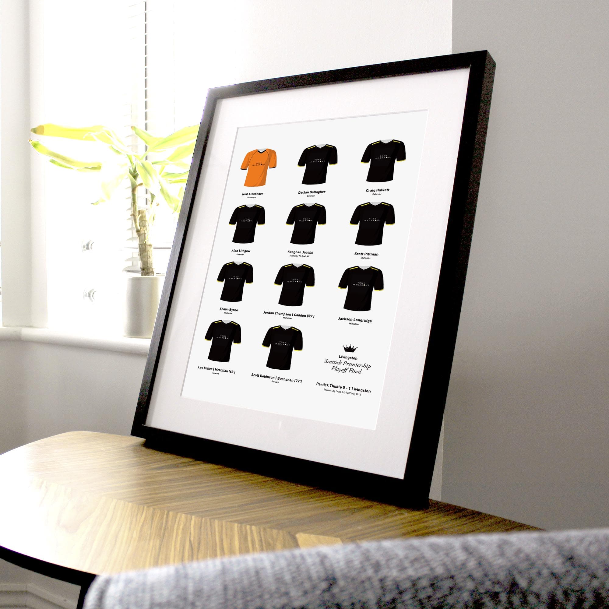 Livingston 2018 Scottish Premiership Playoff Winners Football Team Print Good Team On Paper