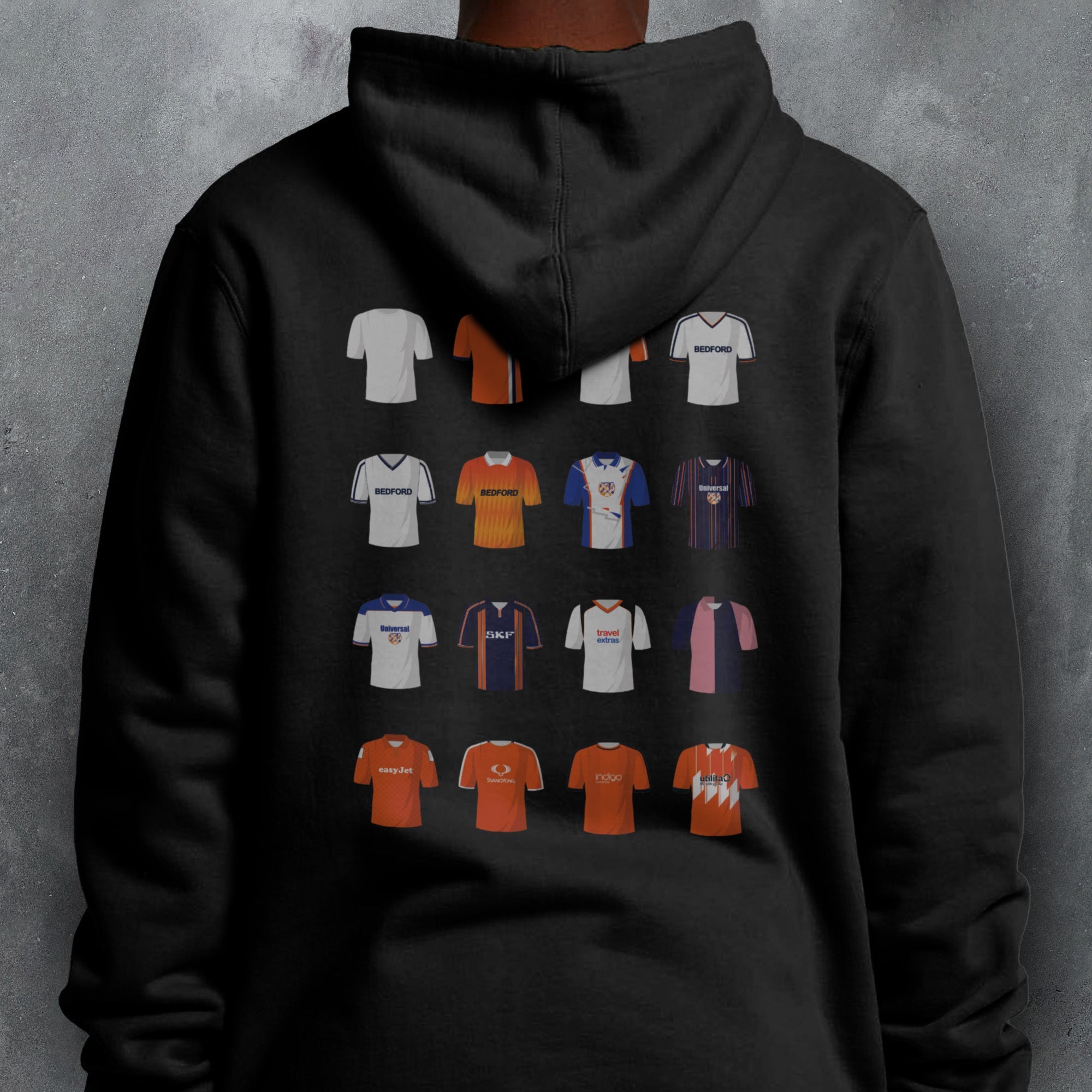 Luton Classic Kits Football Hoodie Good Team On Paper