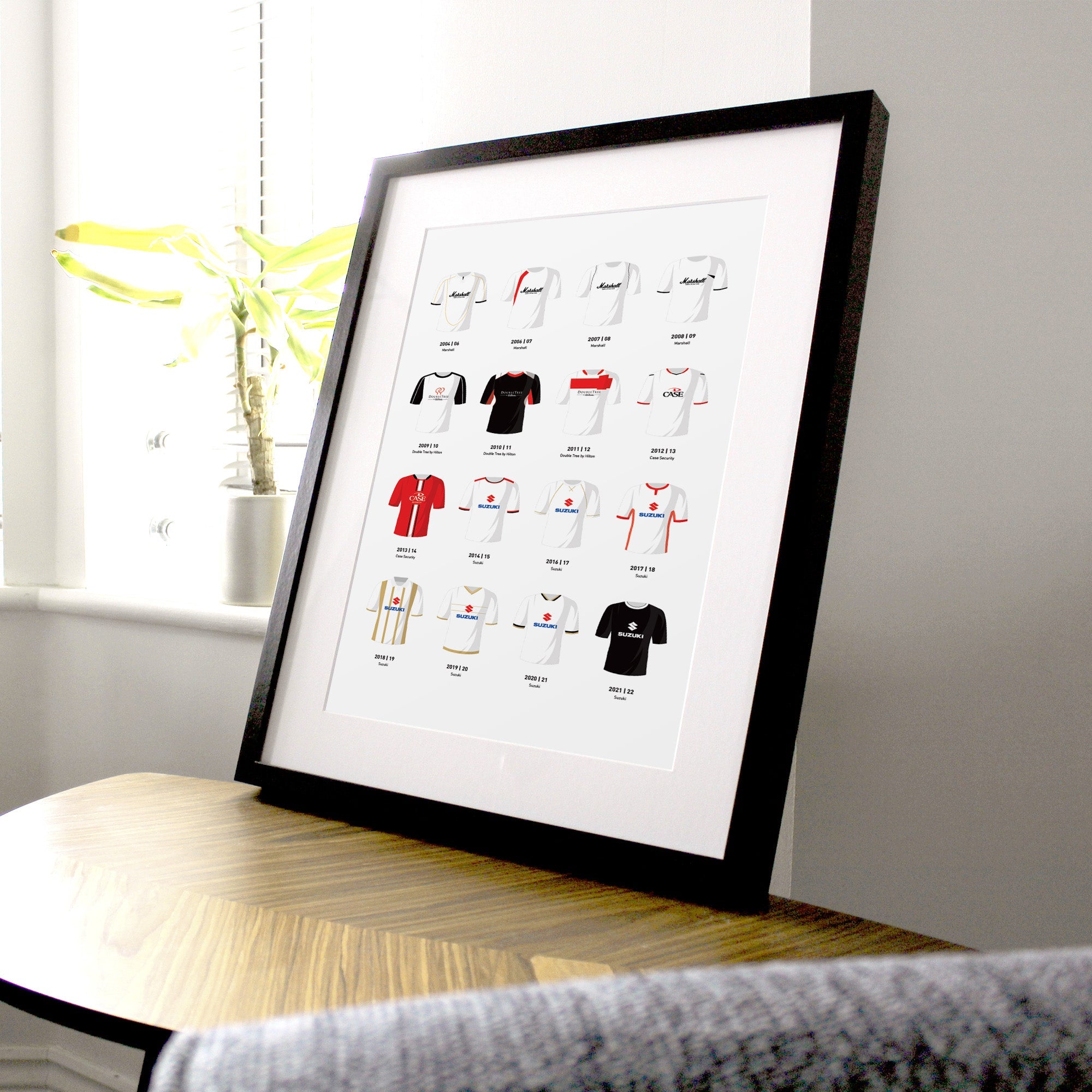 MK Dons Classic Kits Football Team Print Good Team On Paper