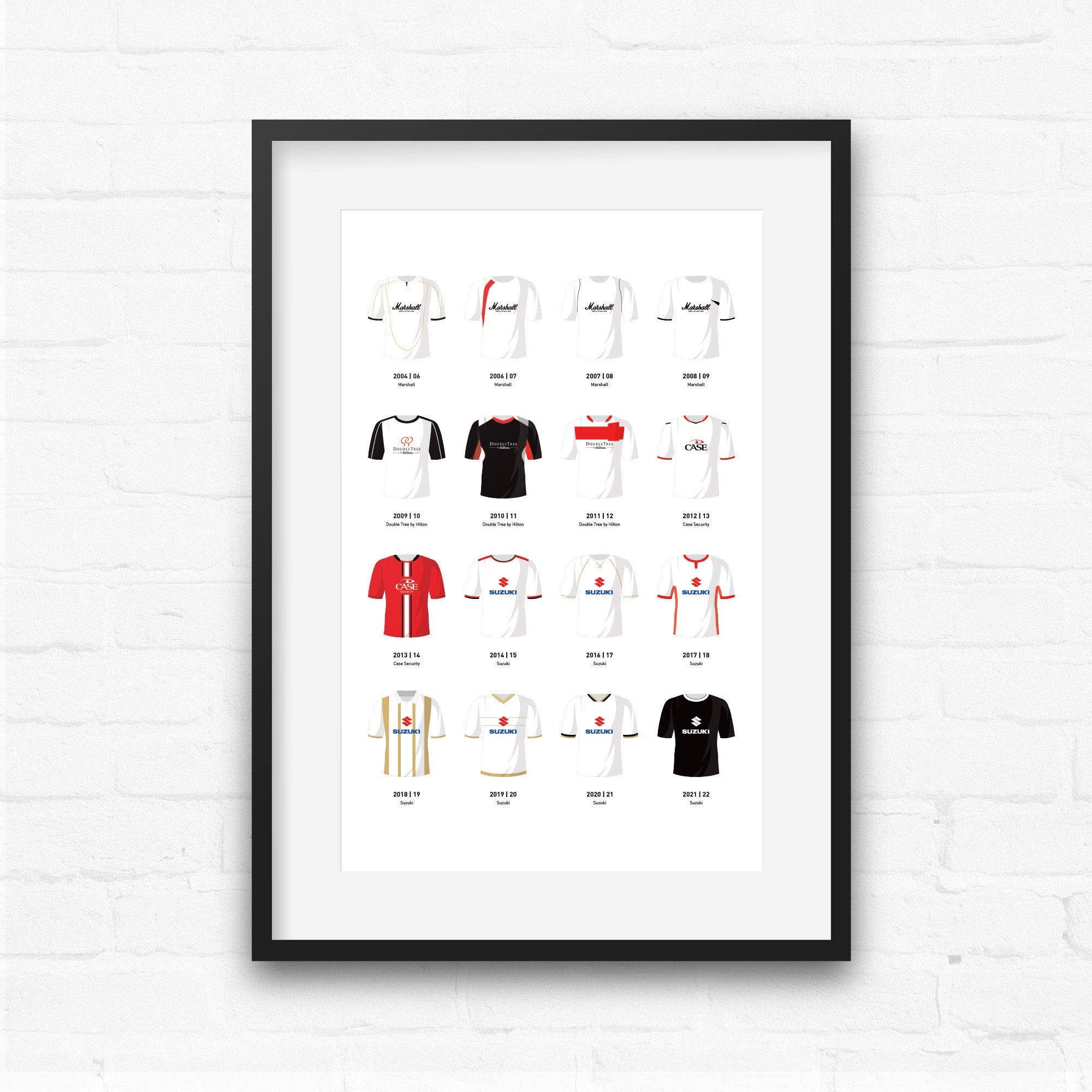 MK Dons Classic Kits Football Team Print Good Team On Paper