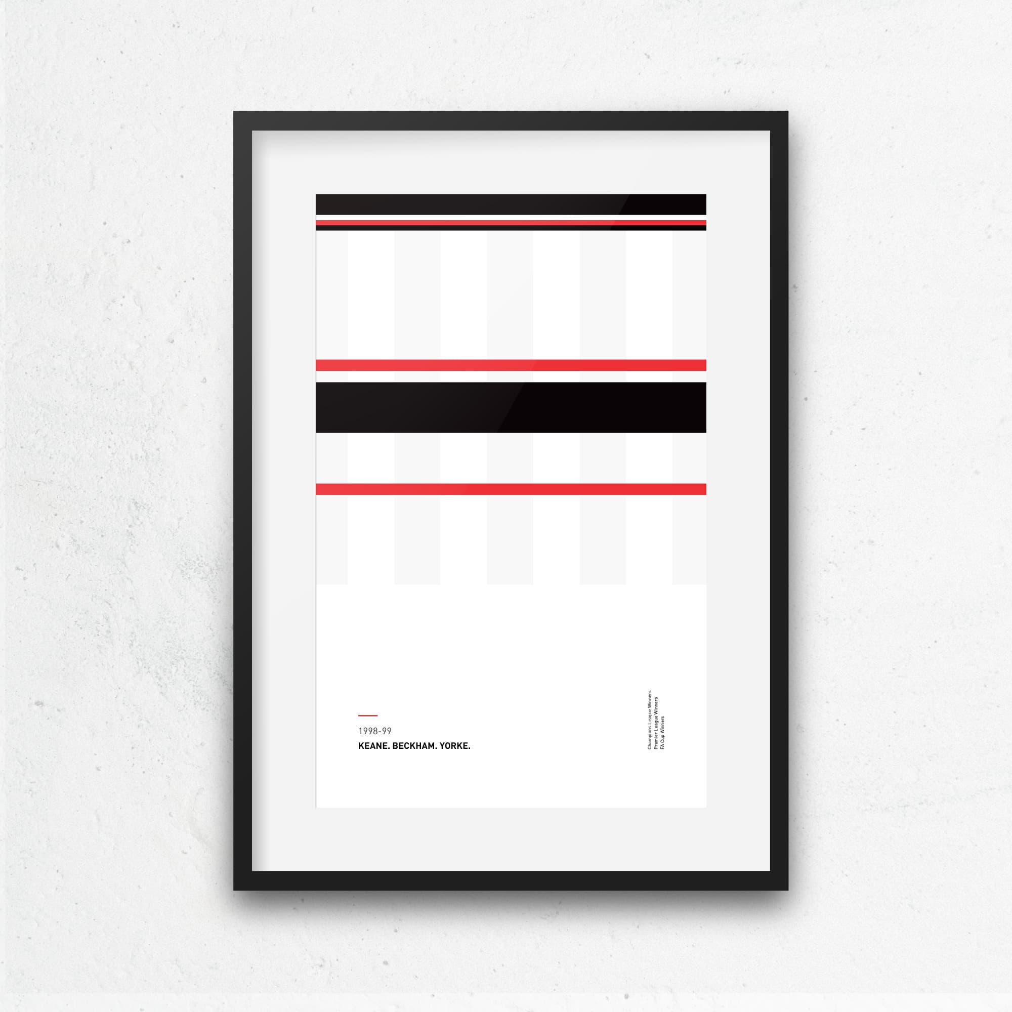 Manchester Utd 1998-99 'Better Days' Football Print Good Team On Paper