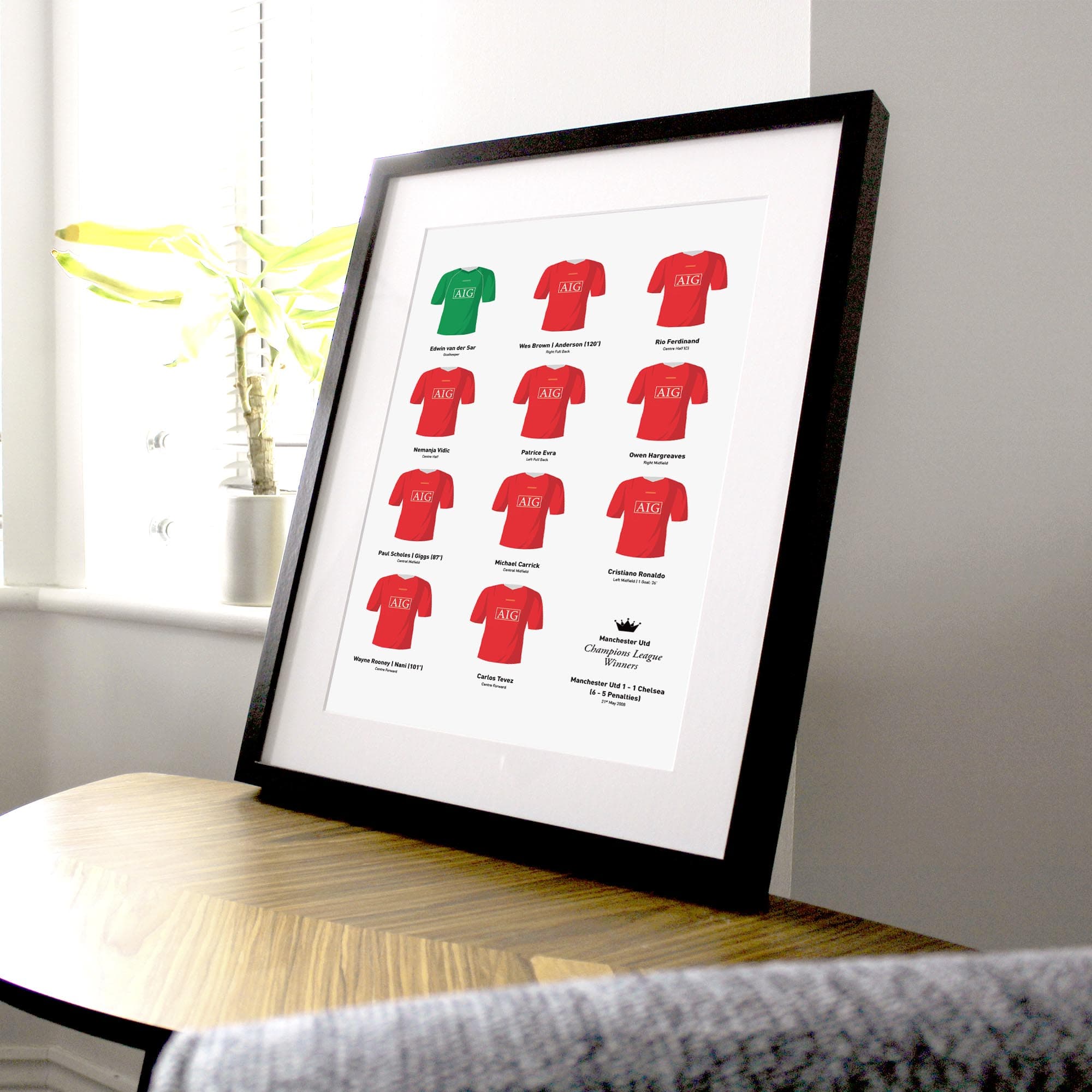 Manchester Utd 2008 European Champions Football Team Print Good Team On Paper