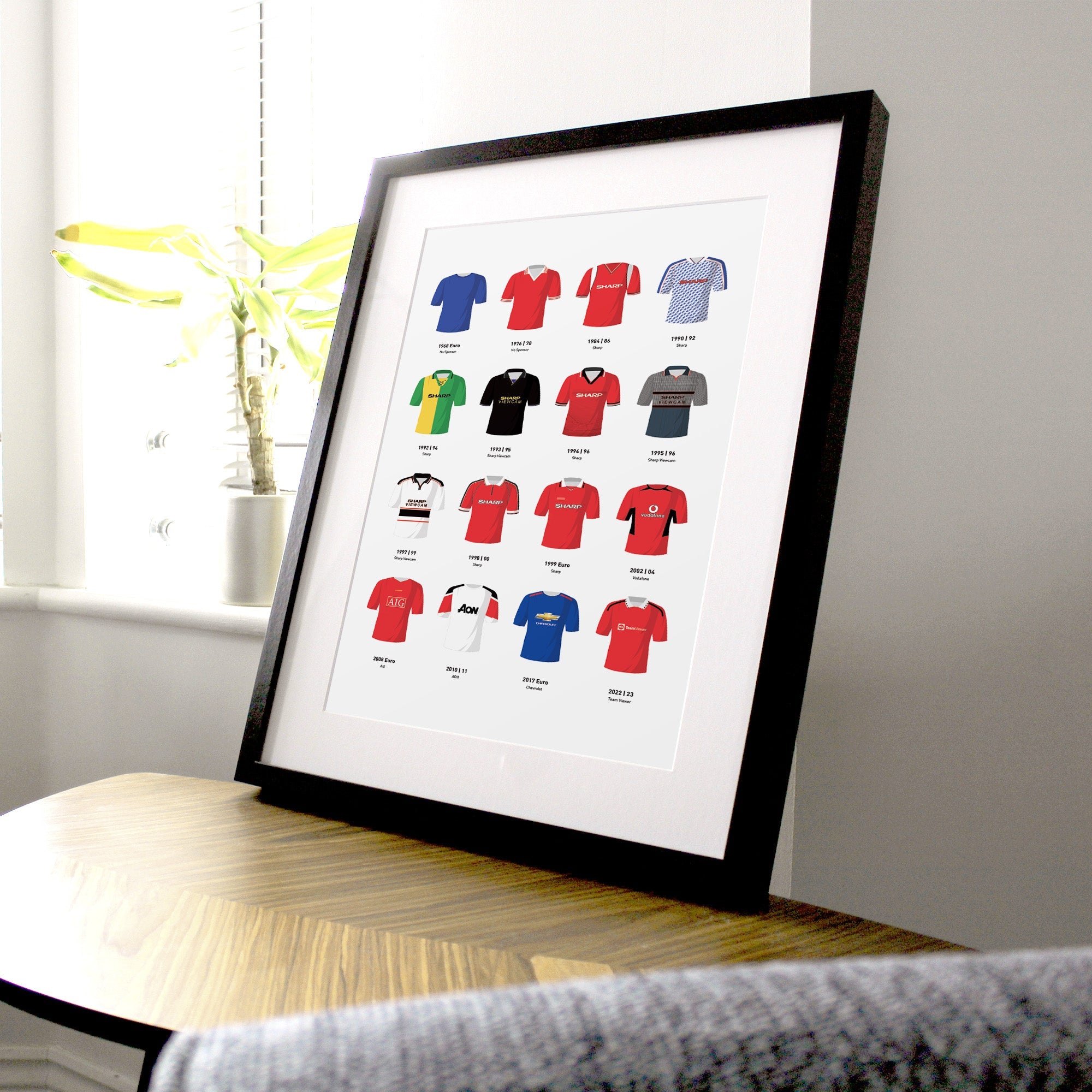 Manchester Utd Classic Kits Football Team Print Good Team On Paper