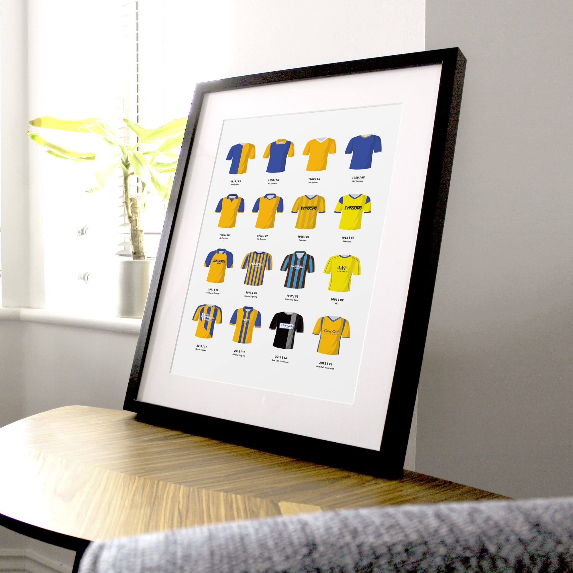 Mansfield Classic Kits Football Team Print