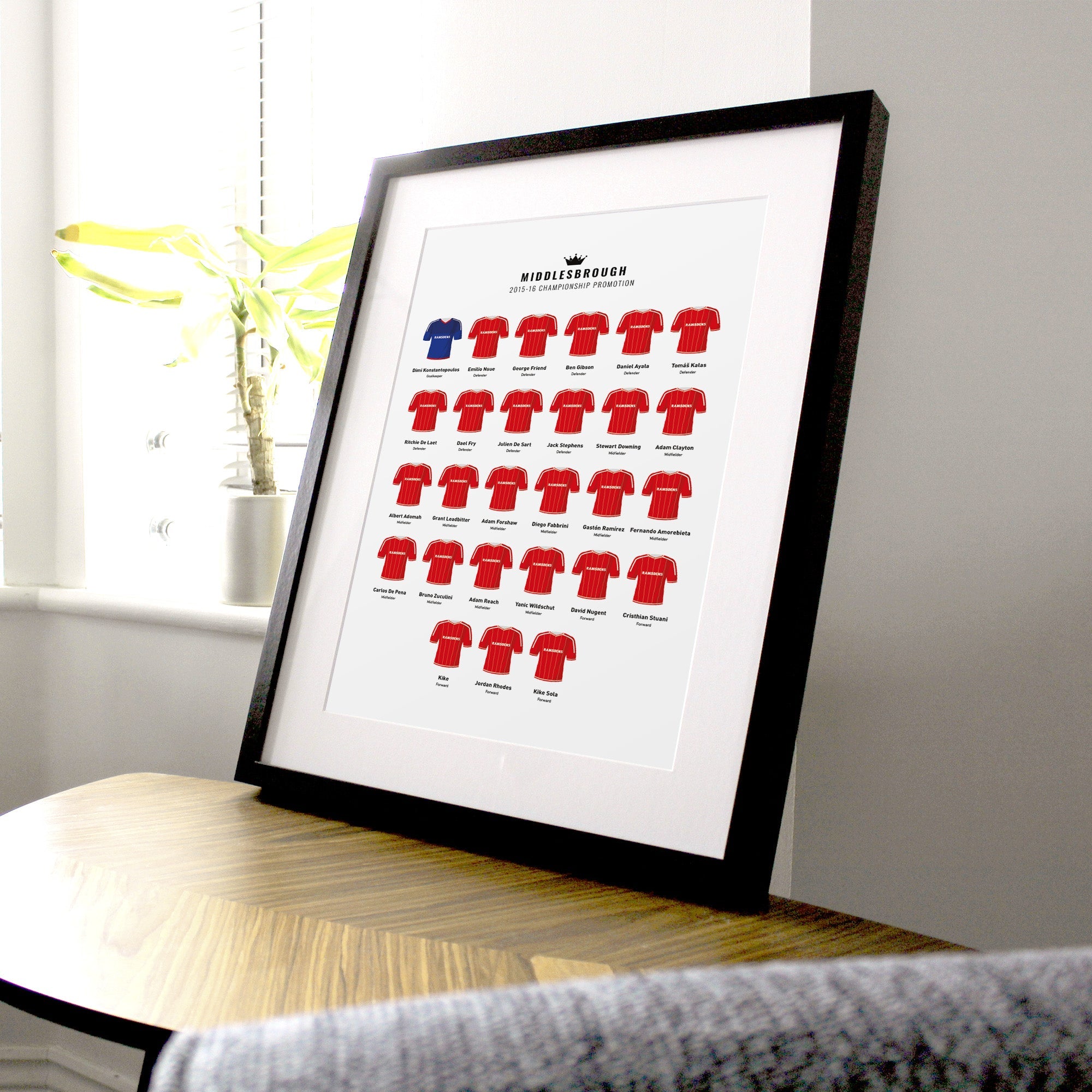 Middlesbrough 2016 Championship Promotion Winning Football Team Print Good Team On Paper
