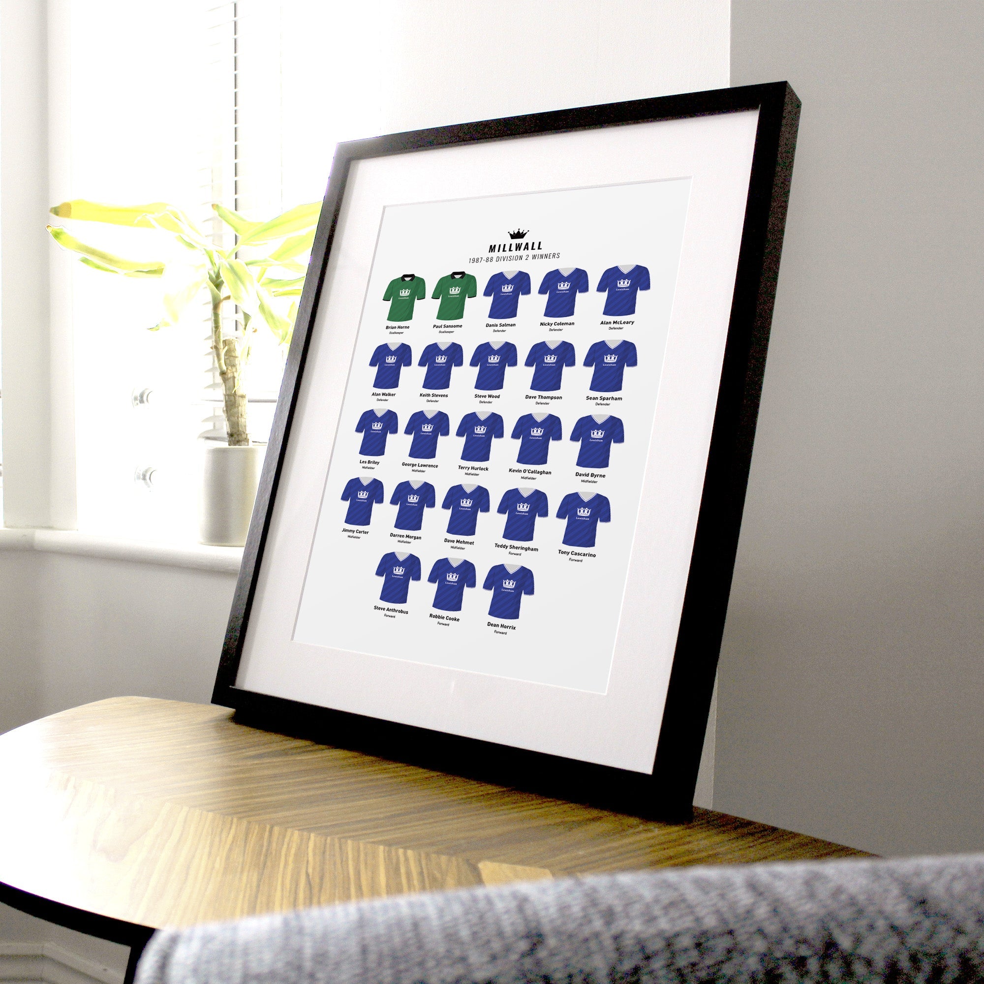 Millwall 1988 Division 2 Winners Football Team Print Good Team On Paper