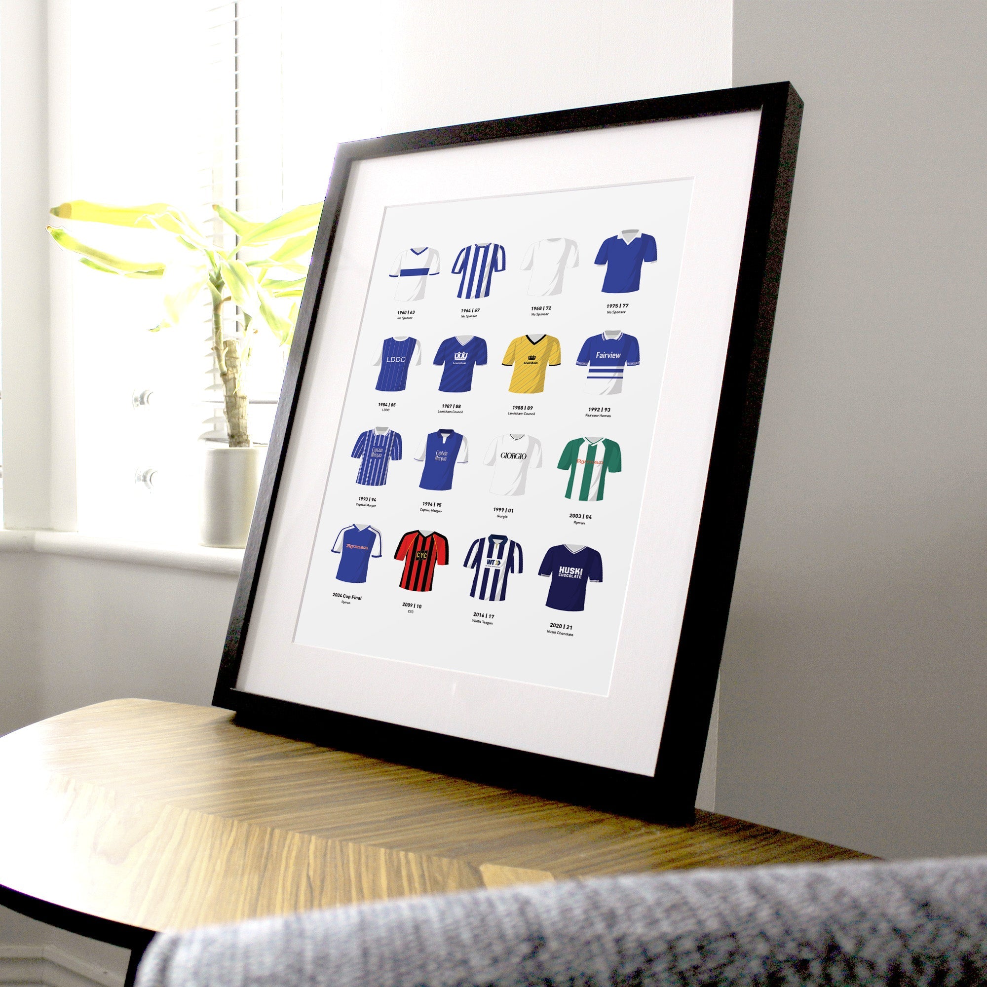 Millwall Classic Kits Football Team Print Good Team On Paper