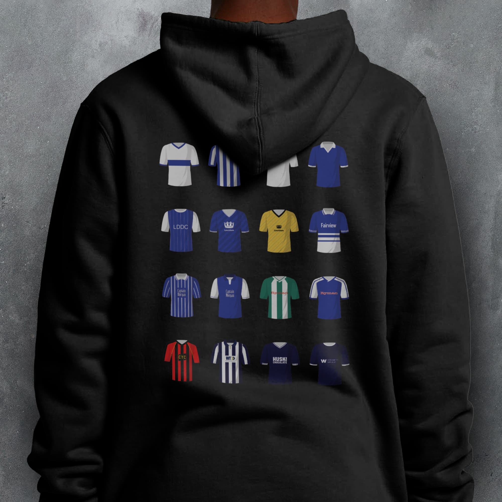 Millwall Classic Kits Football Hoodie