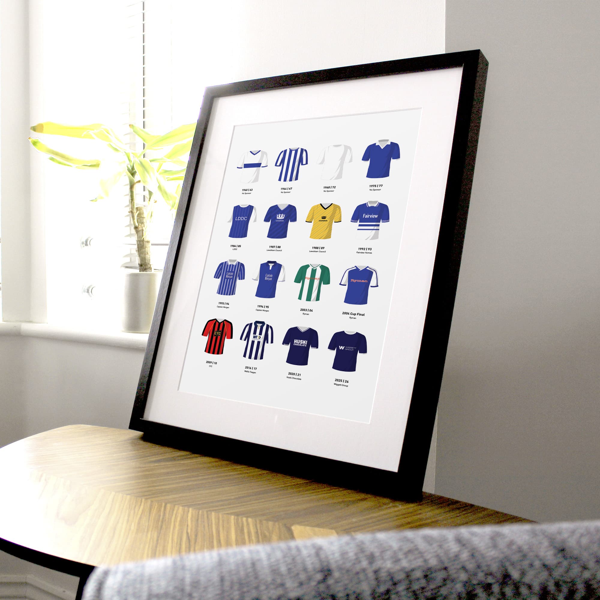 Millwall Classic Kits Football Team Print