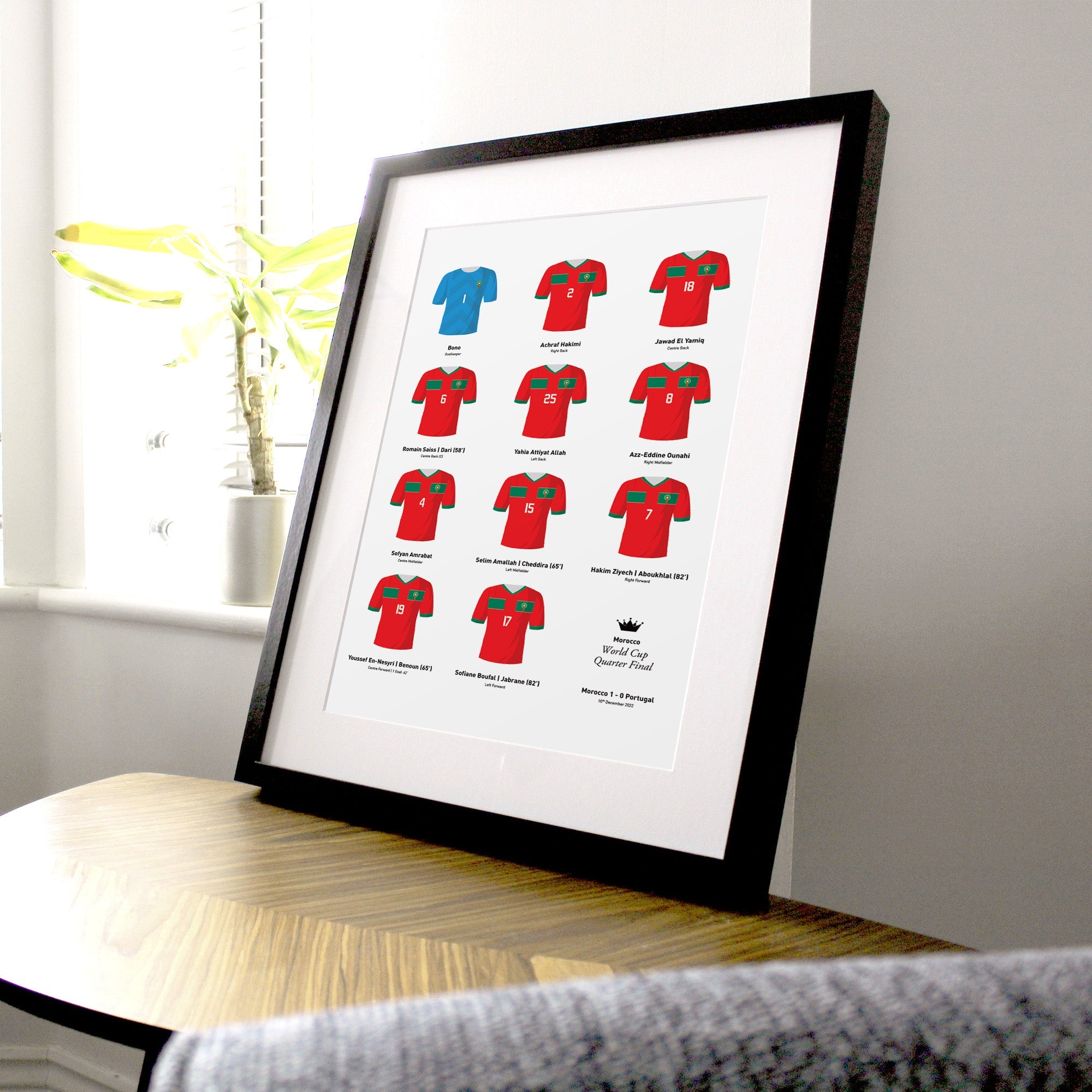 Morocco 2022 World Cup Quarter Final Football Team Print Good Team On Paper